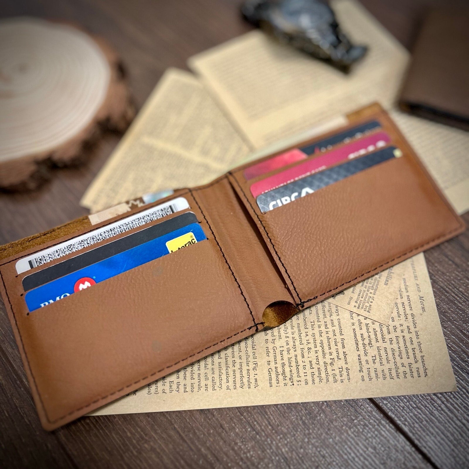 Airplane Leather Wallet – Design #4