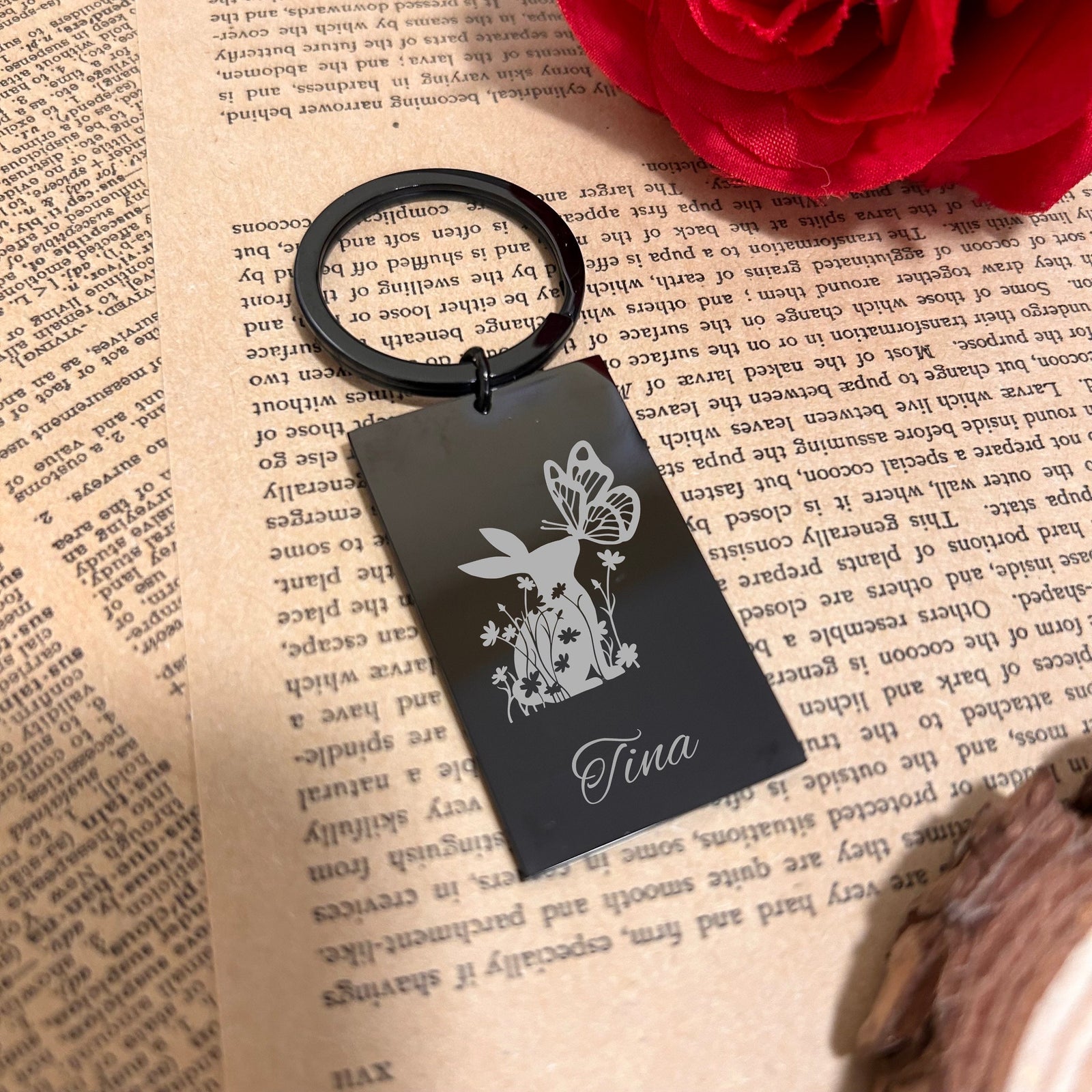 Bunny Keychain Stainless Steel