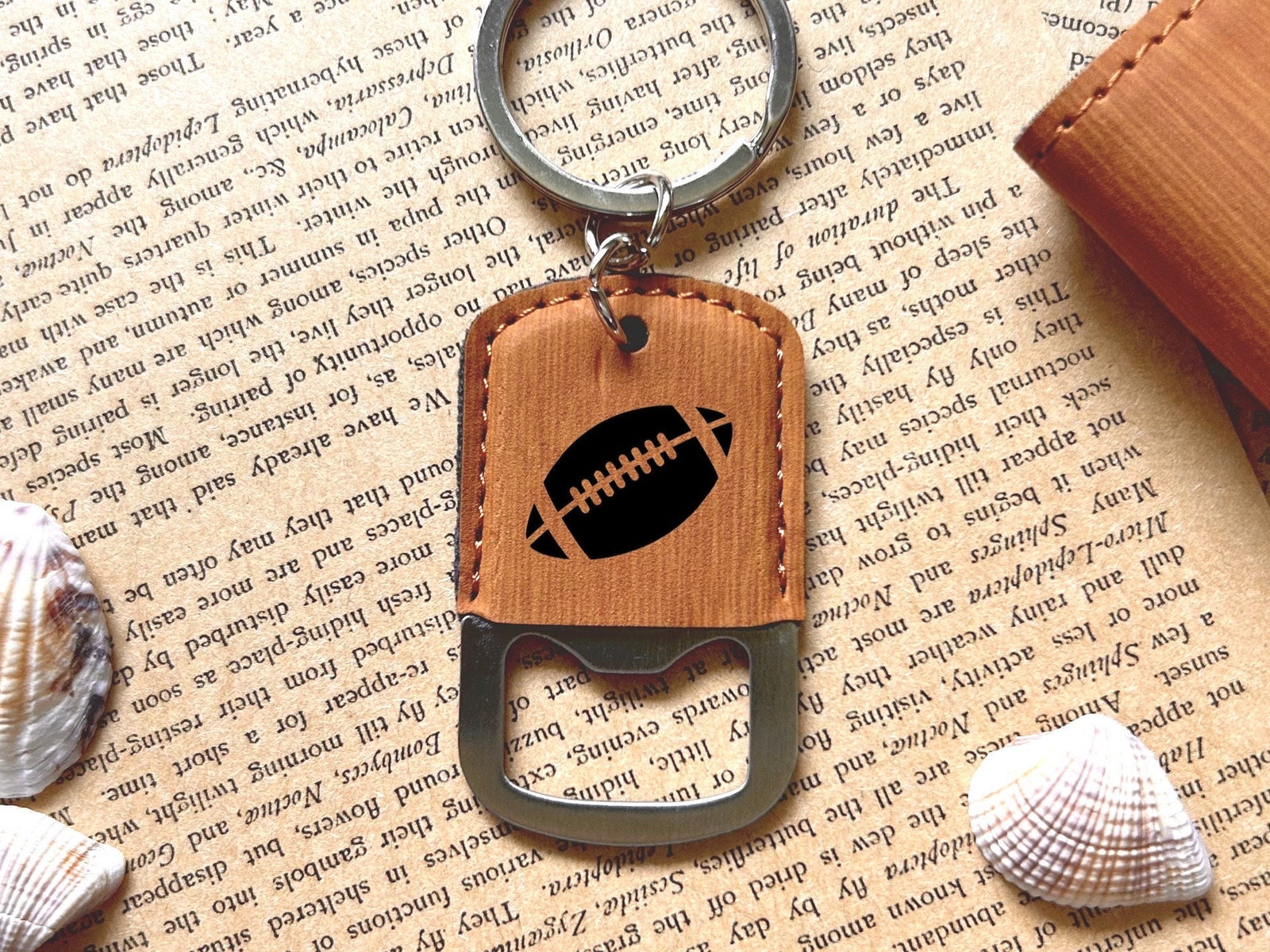 Football Leather Bottle Opener