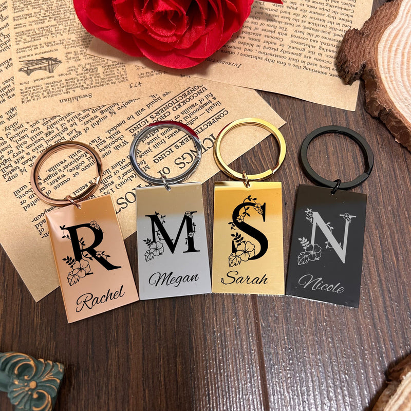 Flower Keychain Stainless Steel