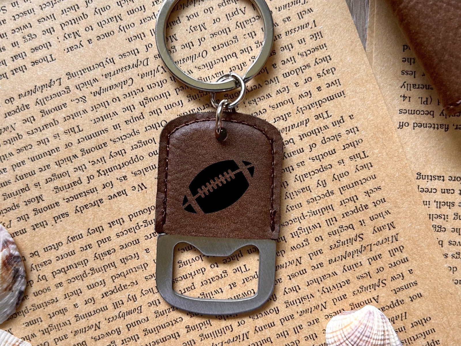 Football Leather Bottle Opener