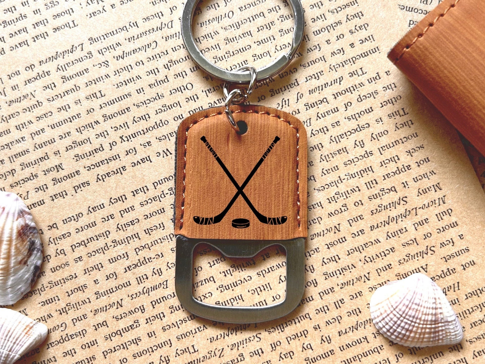 Hockey Leather Bottle Opener