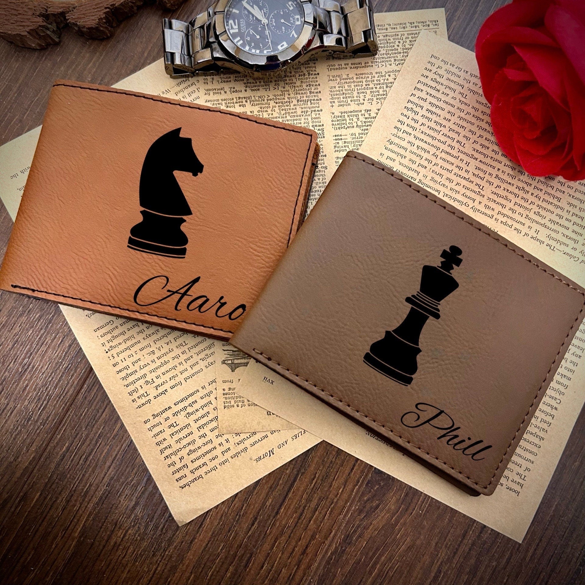 Chess Leather Wallet