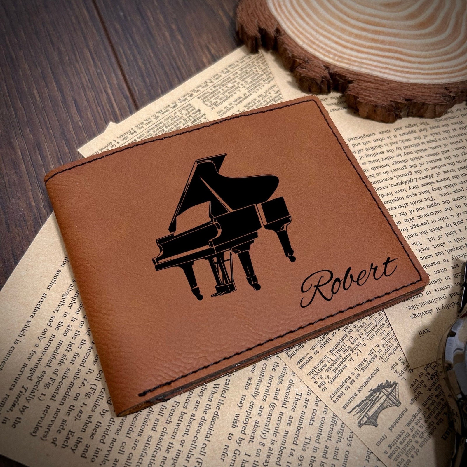 Piano Leather Wallet