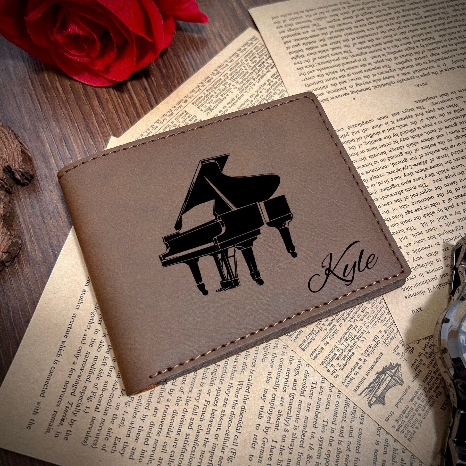 Piano Leather Wallet
