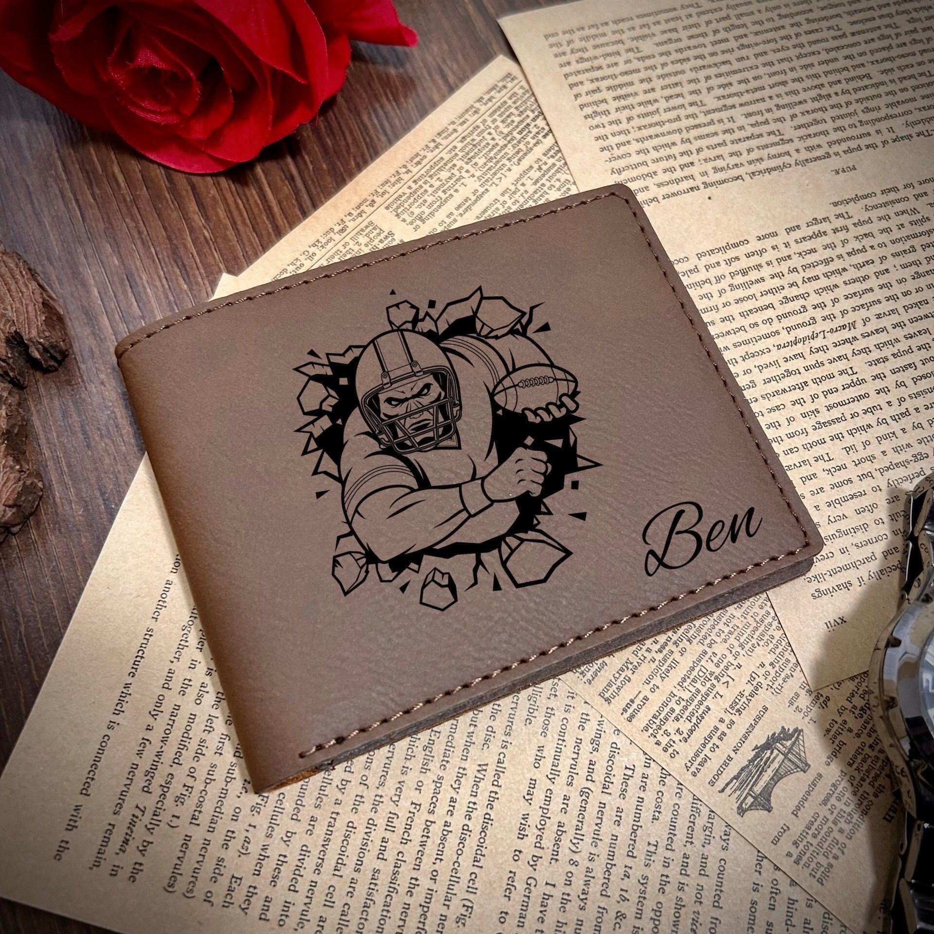 Football Leather Wallet