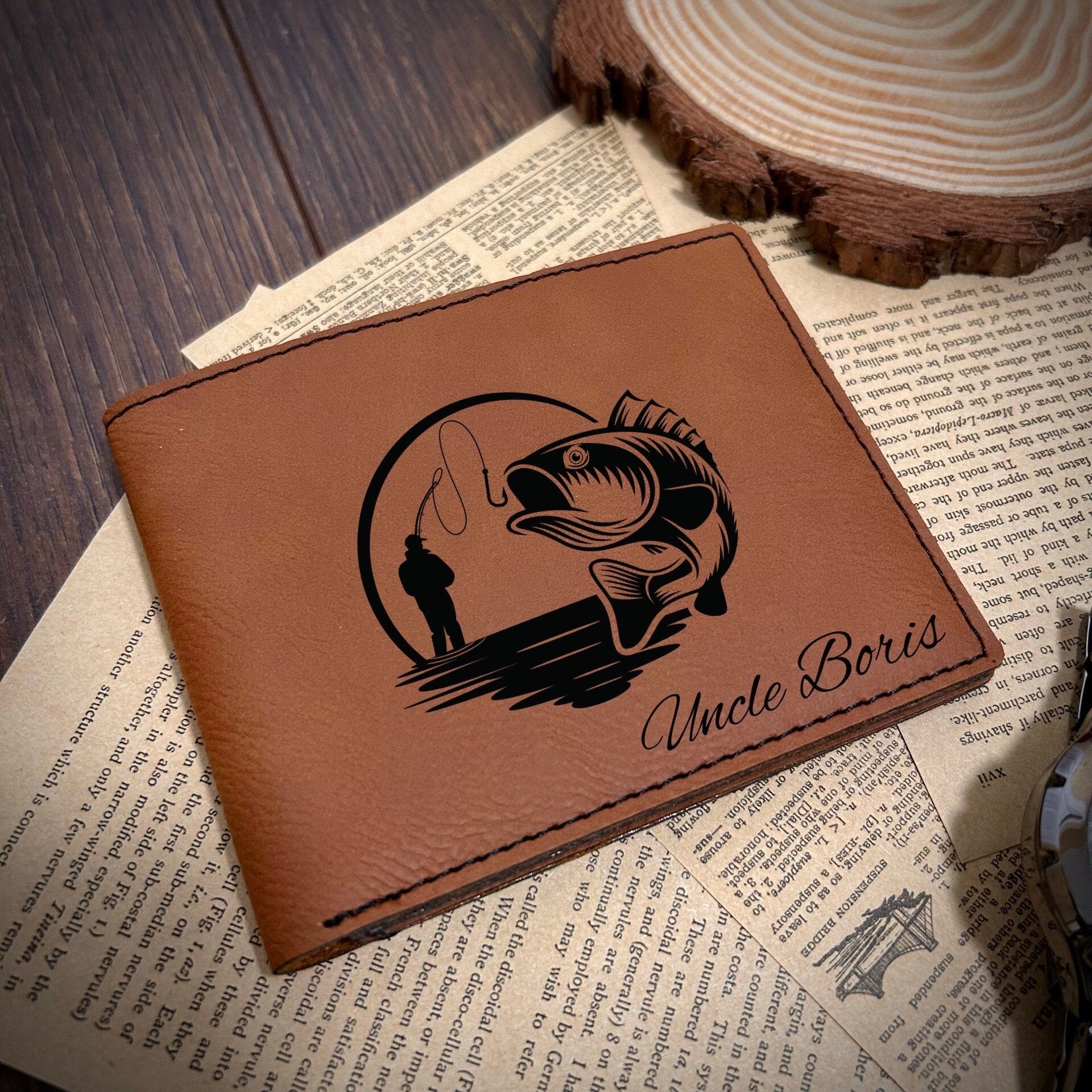 Fishing Leather Wallet