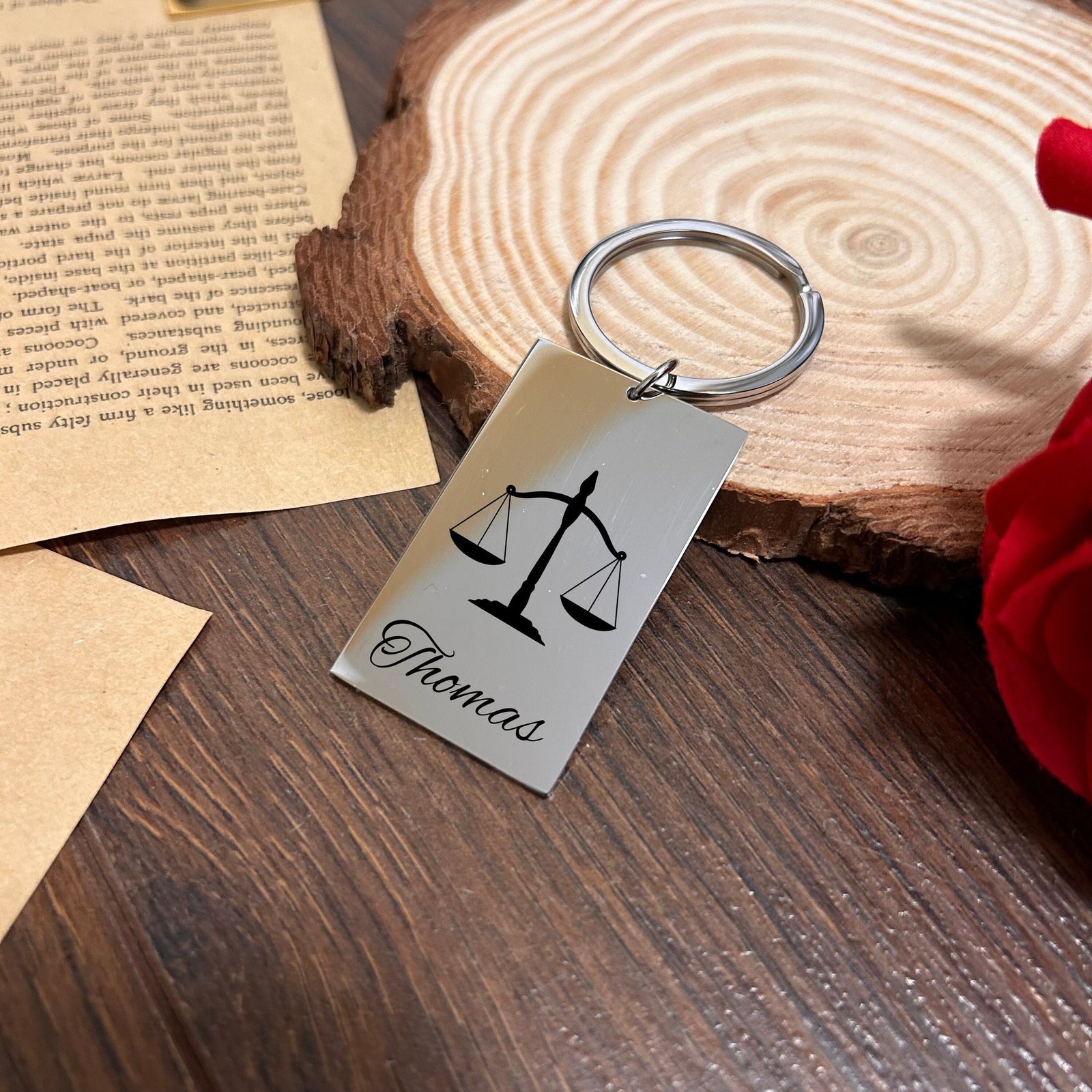 Lawyer Keychain Stainless Steel