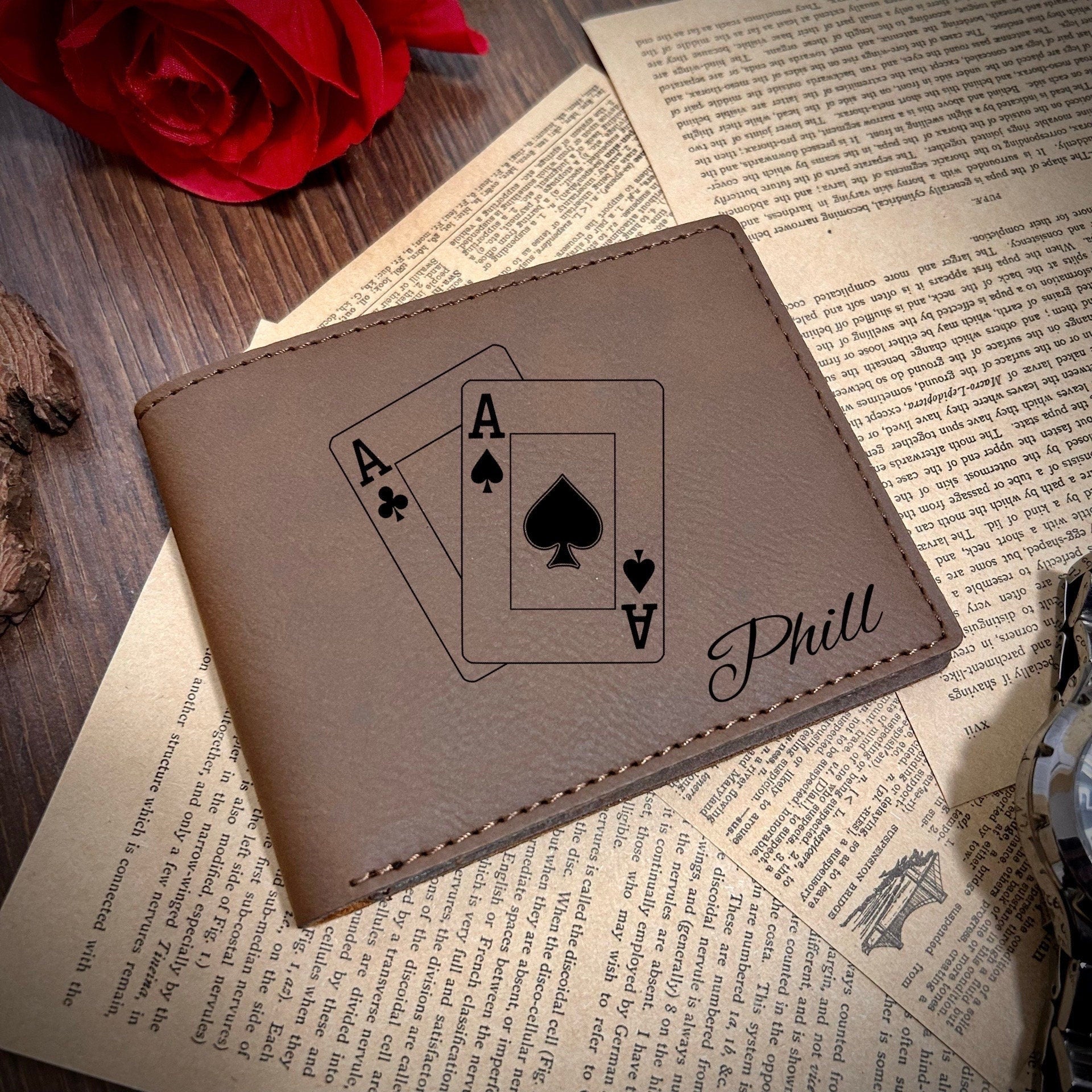 Poker Leather Wallet