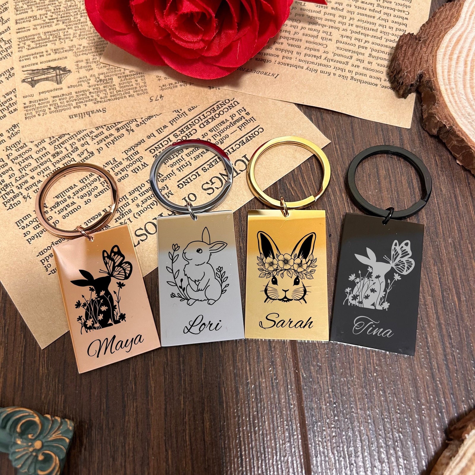 Bunny Keychain Stainless Steel