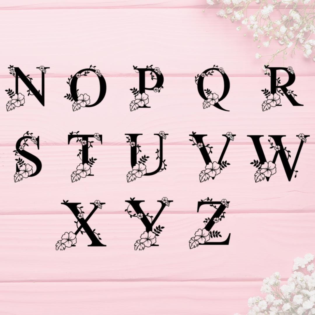 Floral Monogram Passport Cover