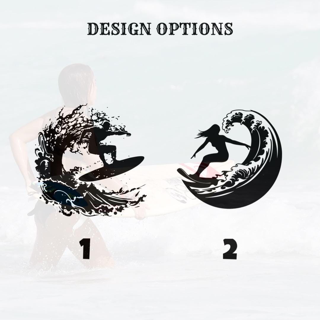 Surf Keychain Stainless Steel