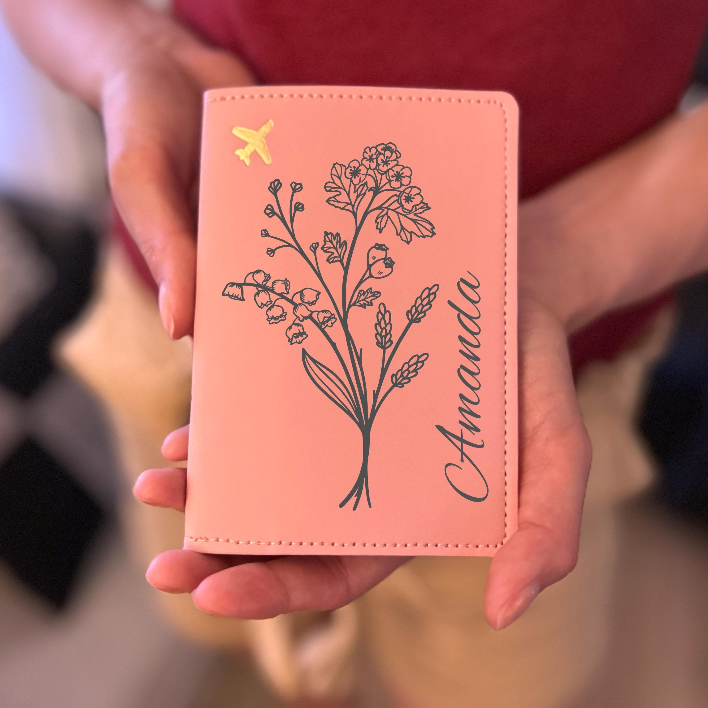 Birth Flower Passport Cover