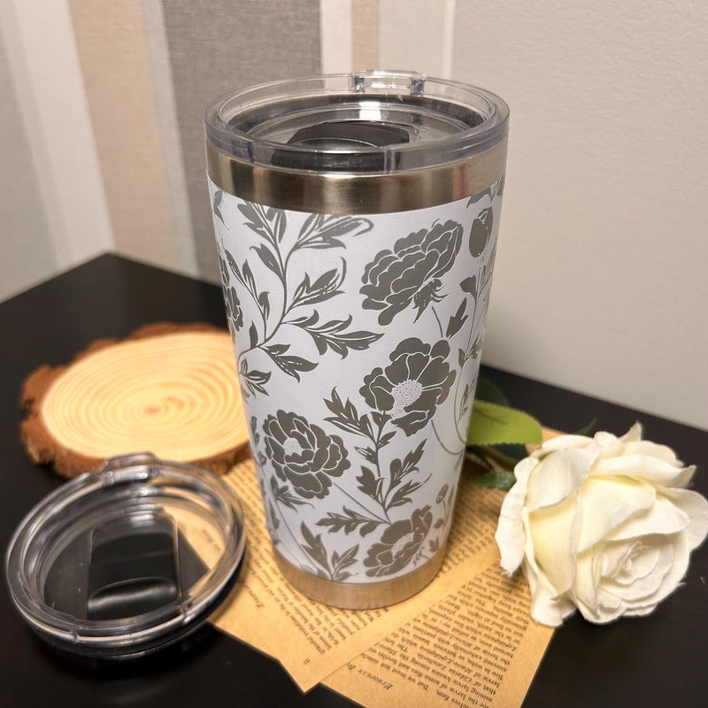 Flower 20oz Tumbler 360 Engraved