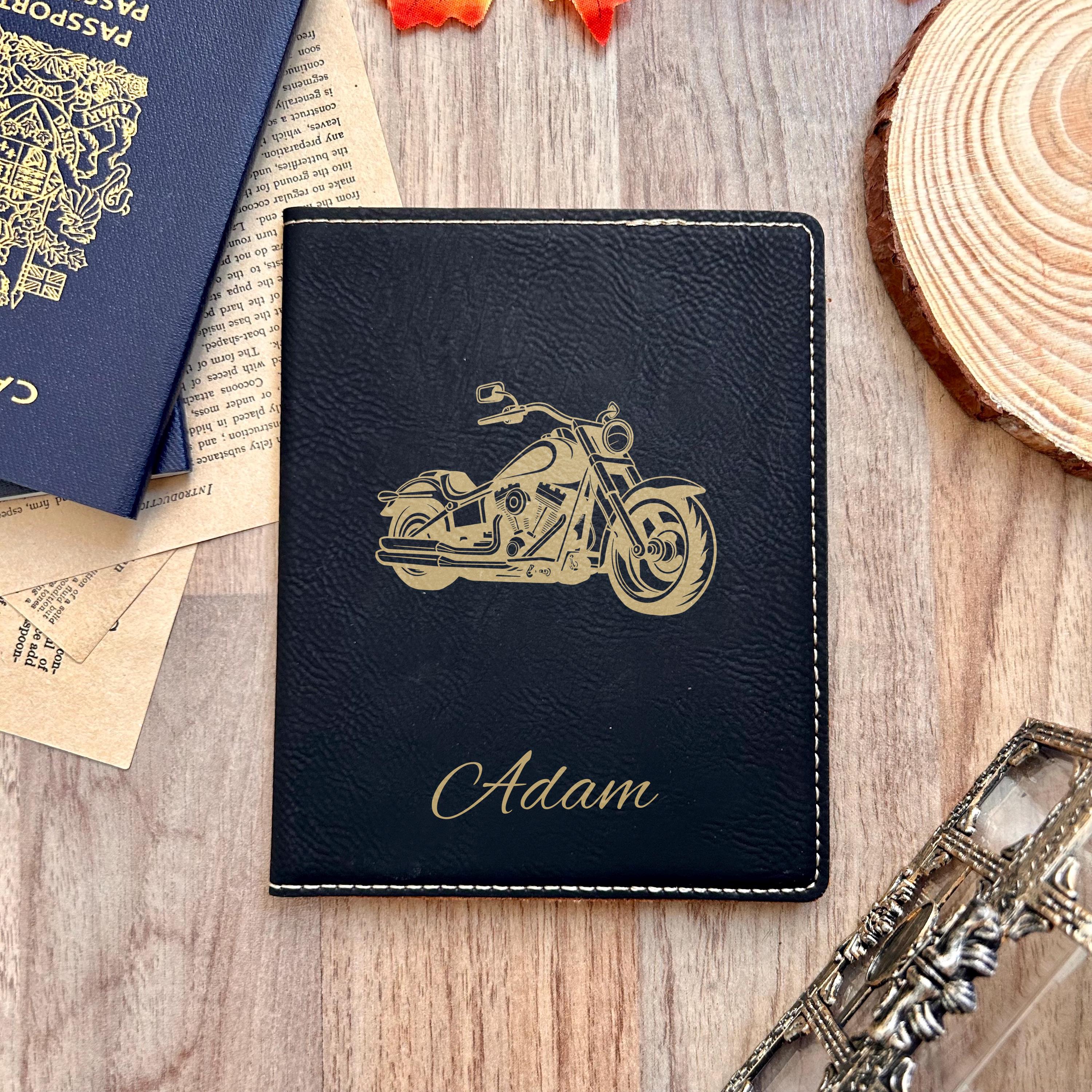 Gold Motorcycle Passport Cover
