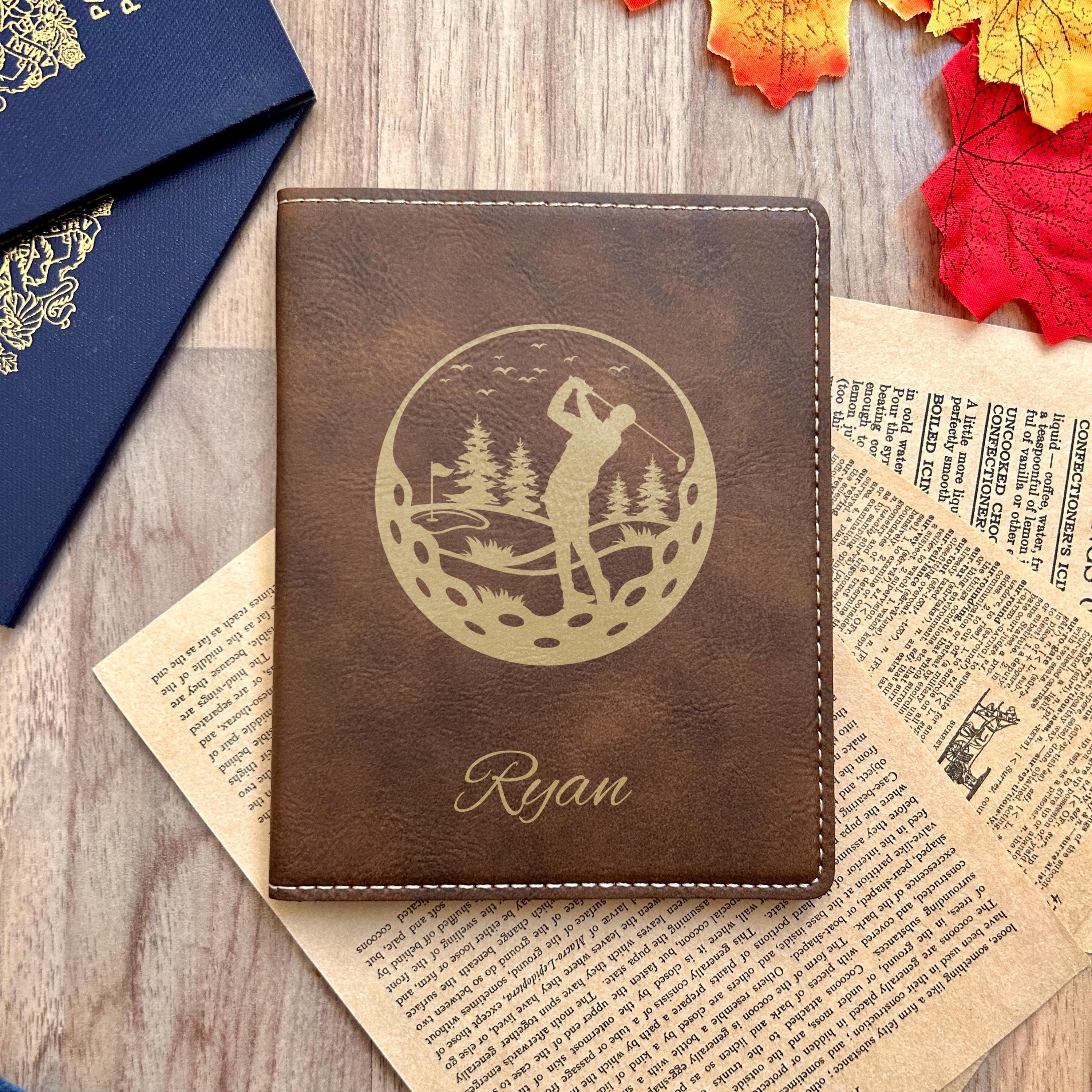 Gold Golf Passport Cover