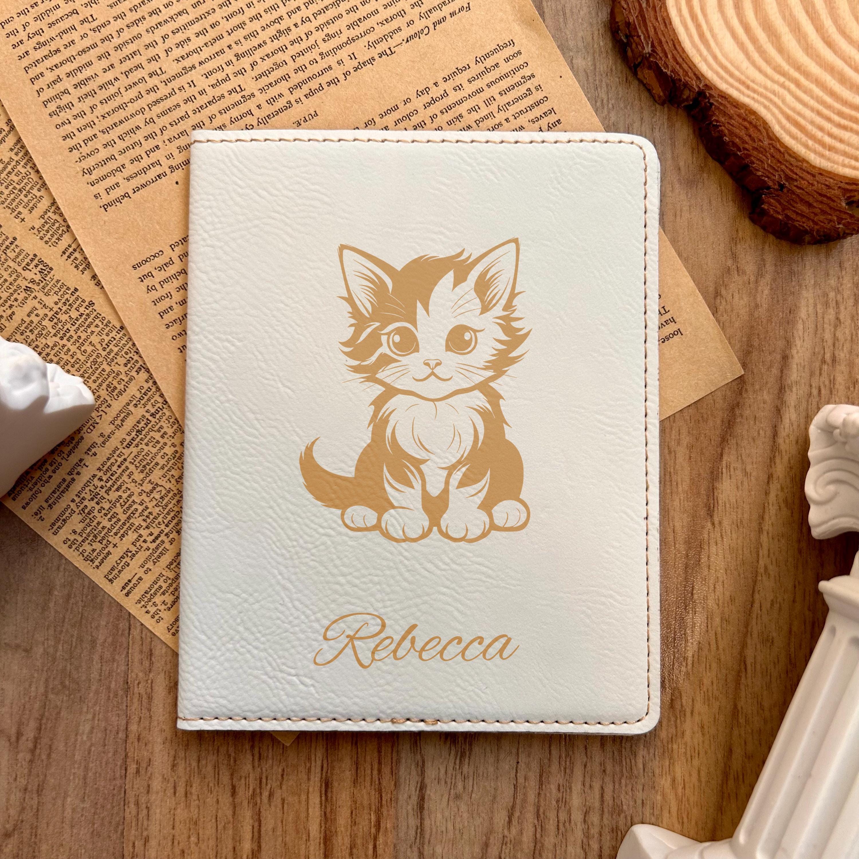 Gold Kitty Passport Cover