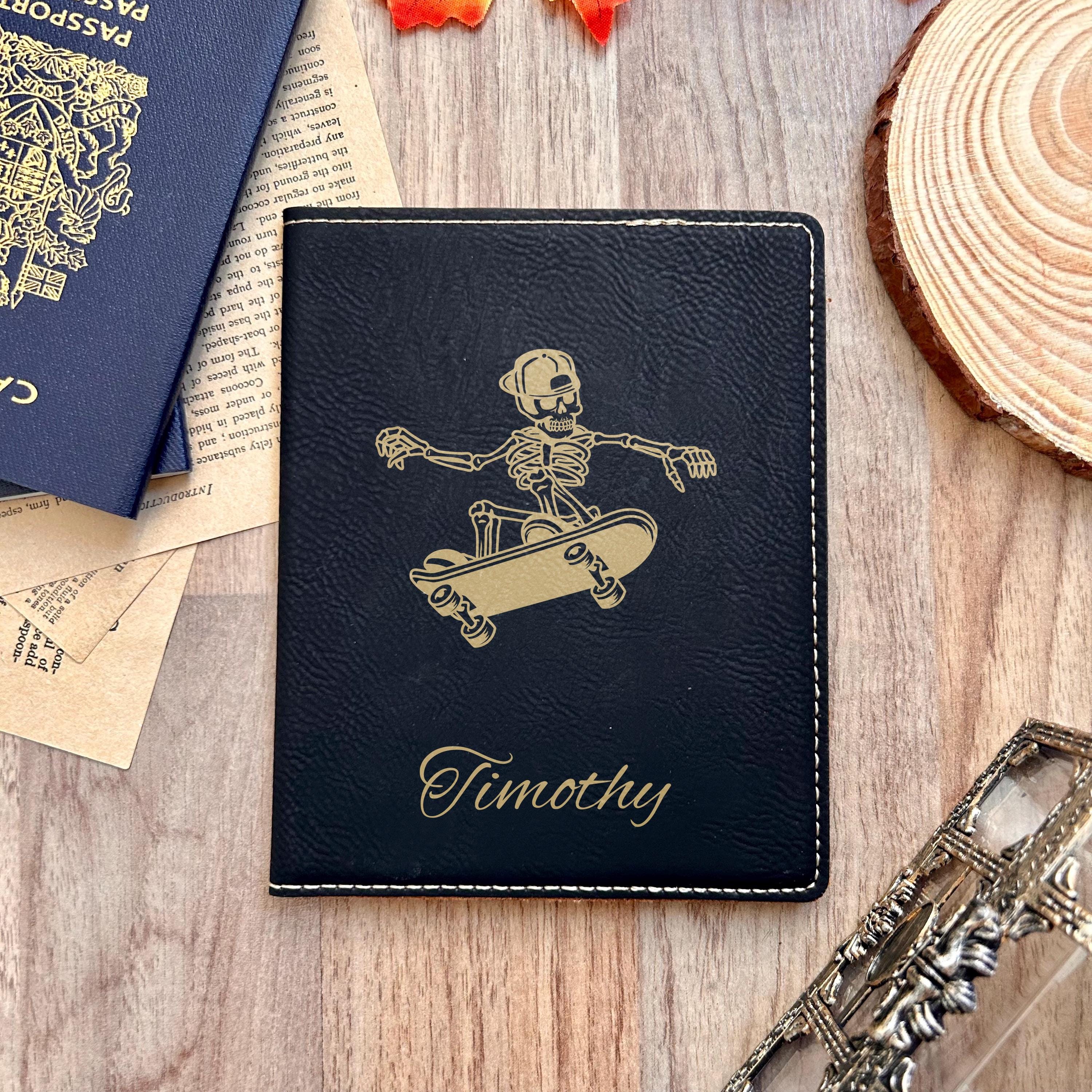 Gold Skating Passport Cover