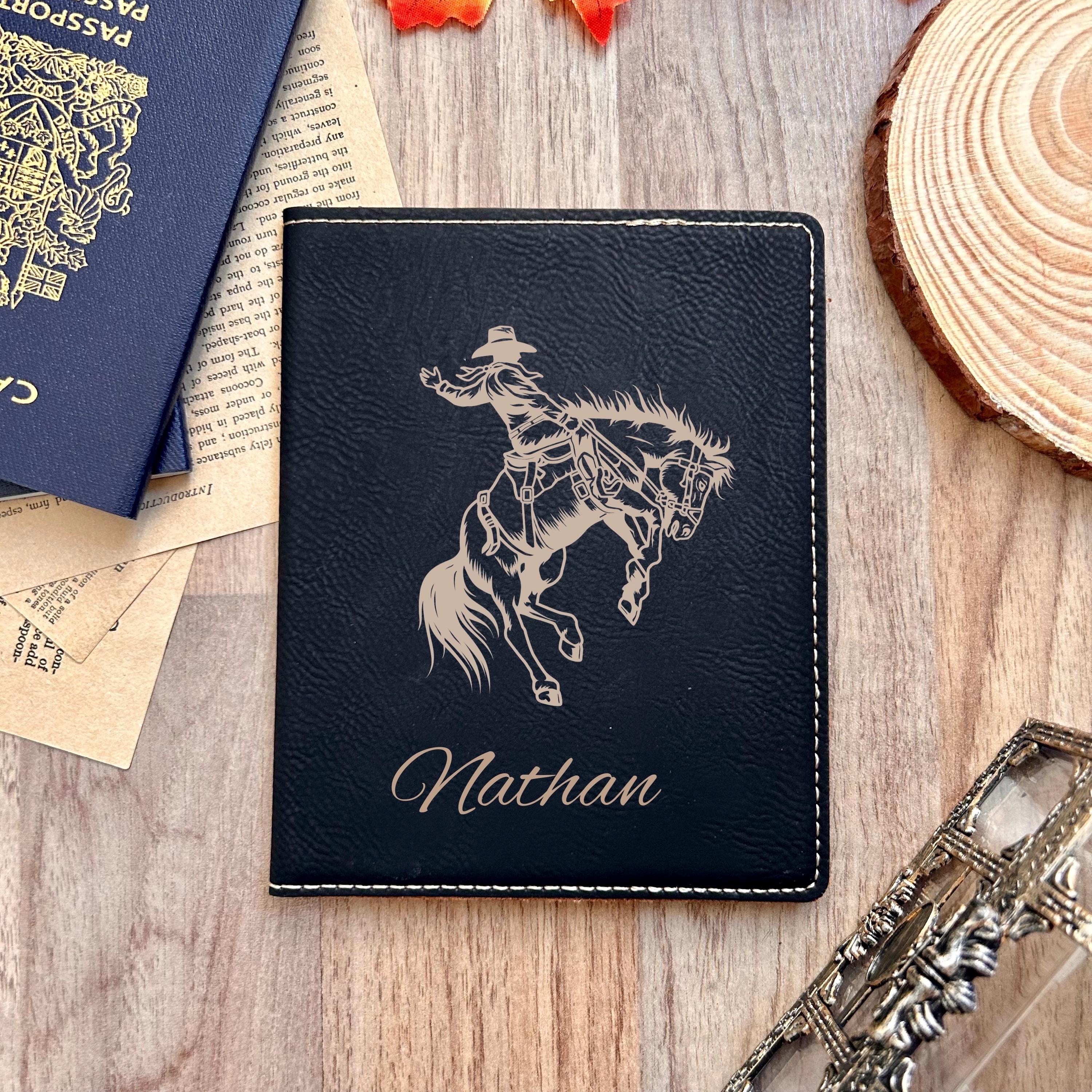 Gold Cowboy Passport Cover