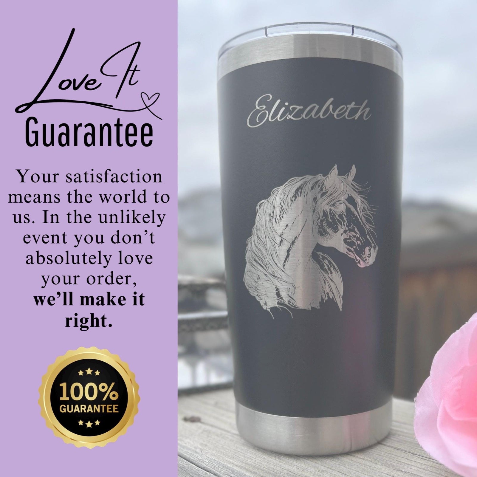 Horse Love 20oz Engraved Tumbler