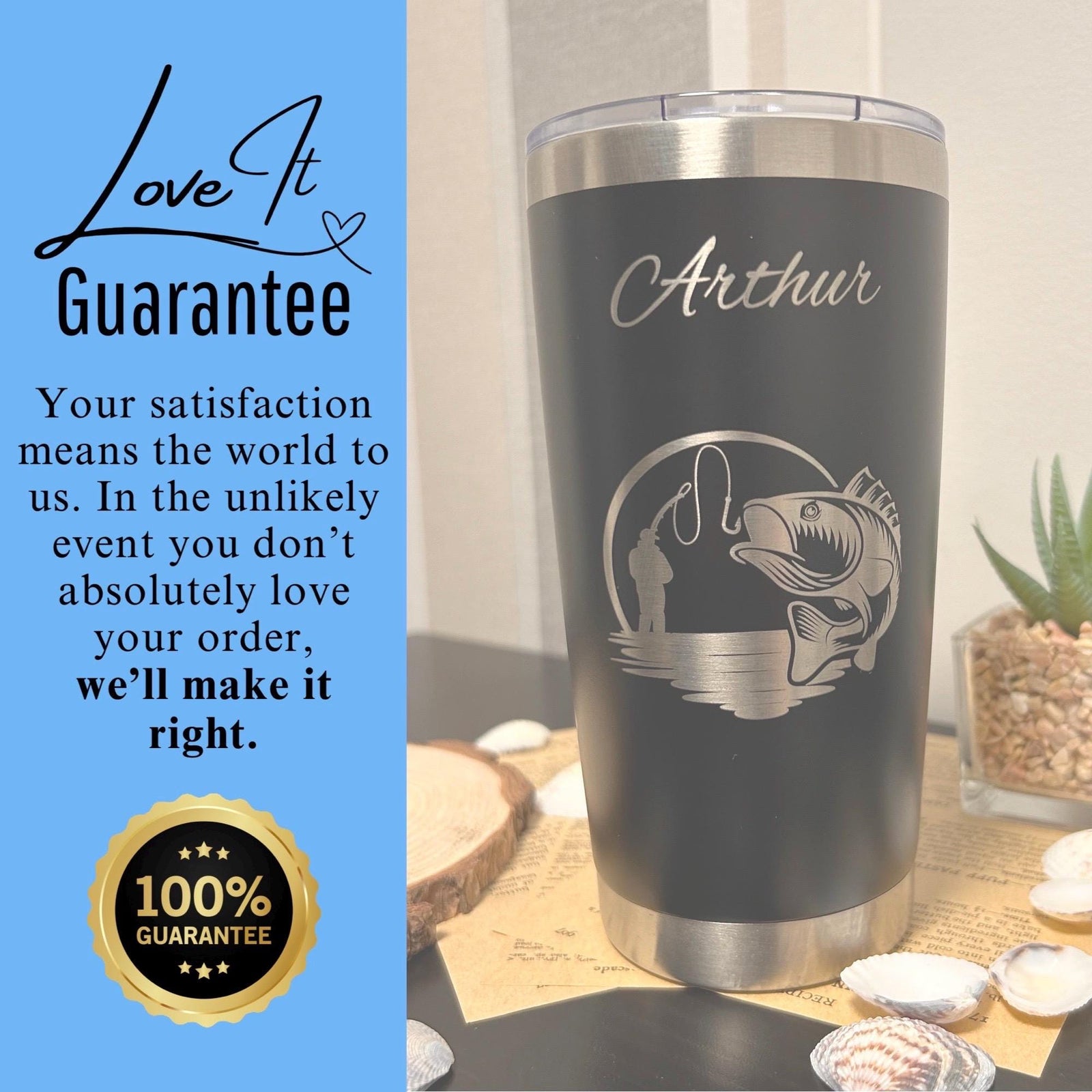 Fishing 20oz Engraved Tumbler