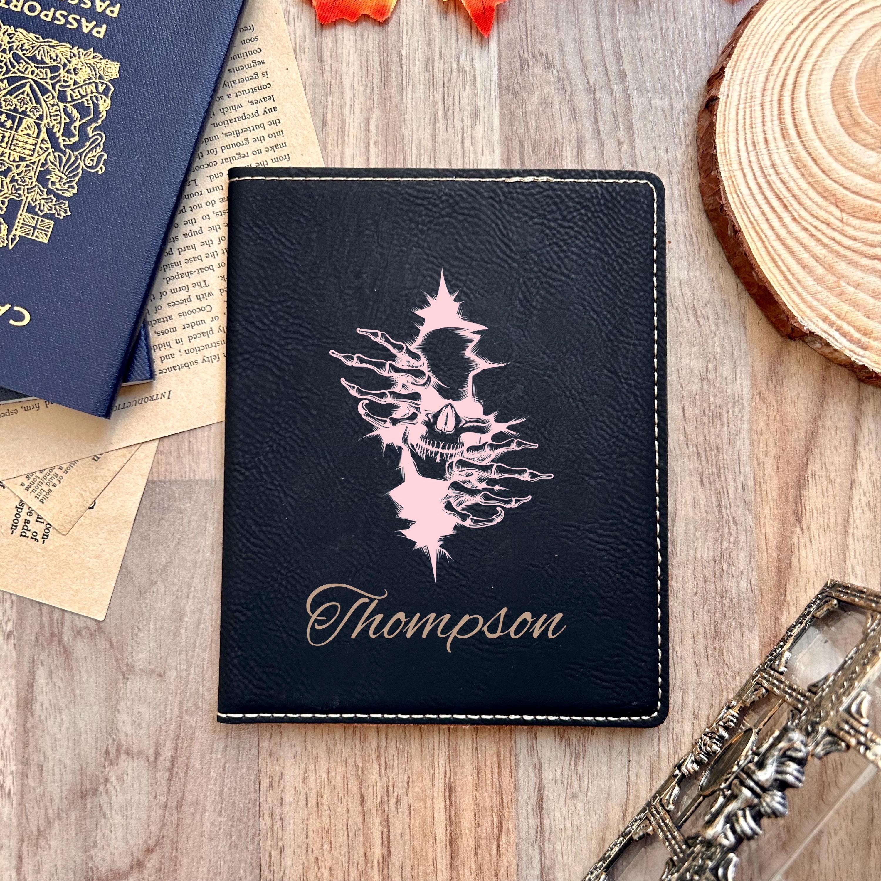Gold Skull Passport Cover