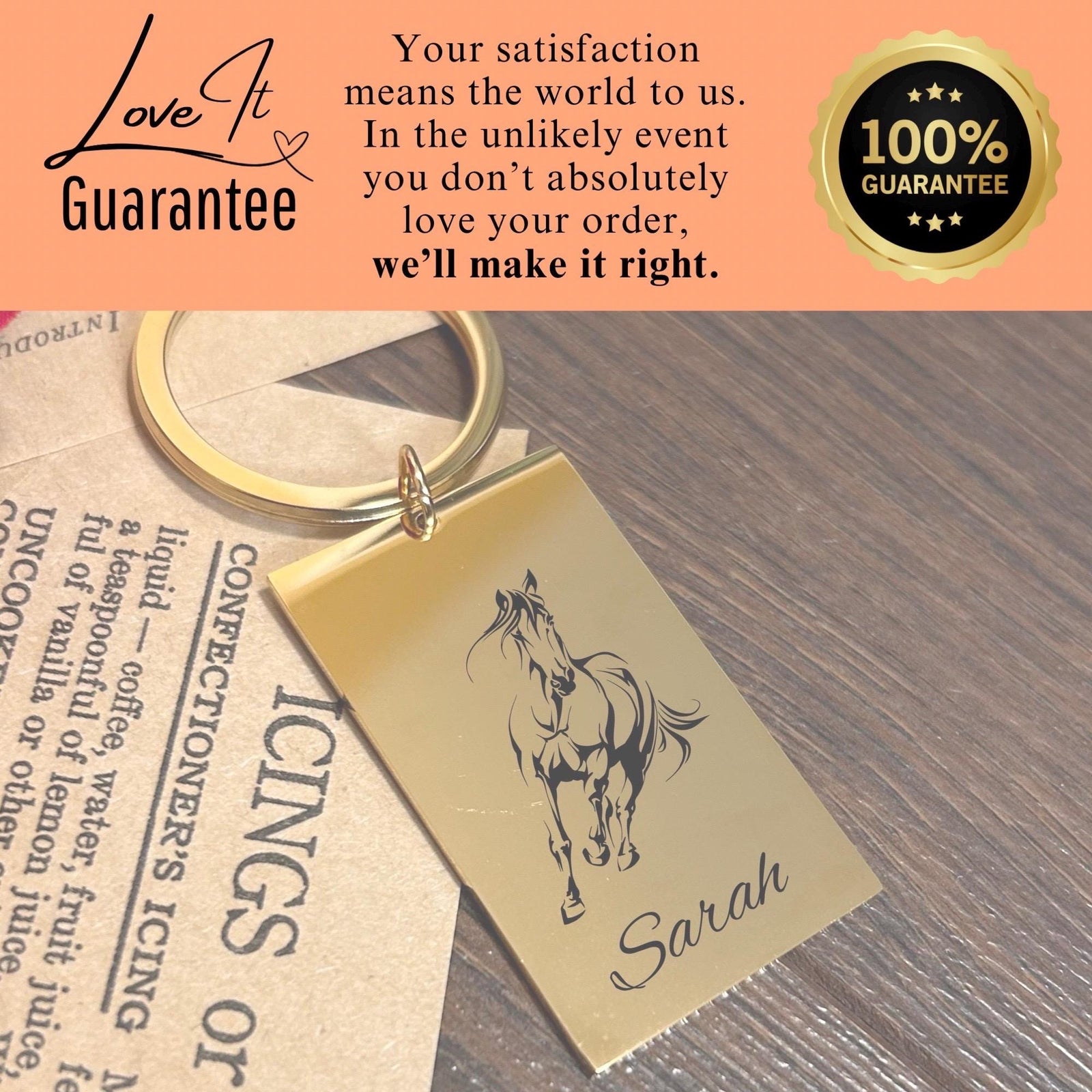 Horse Keychain Stainless Steel