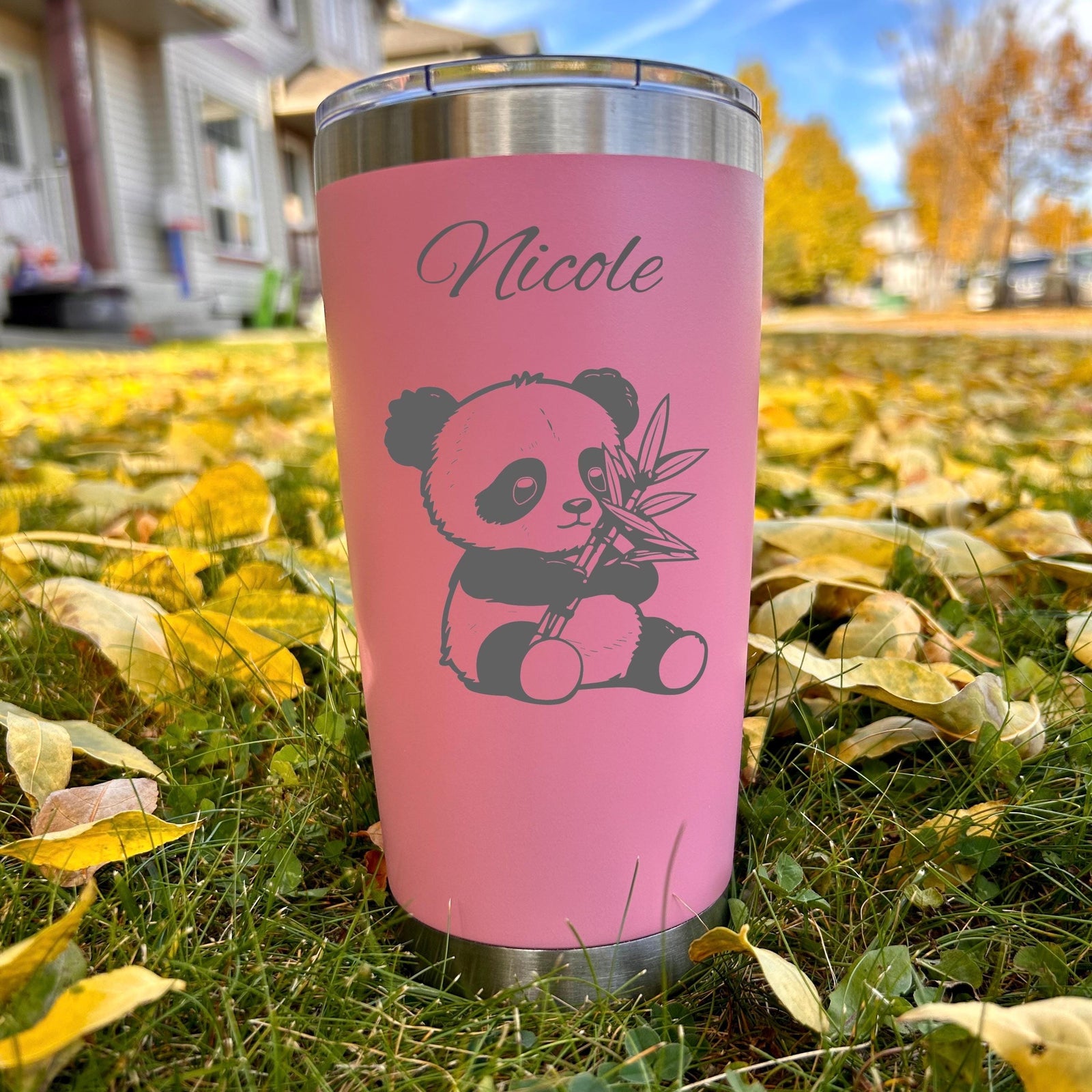 Panda 20oz Engraved Tumbler