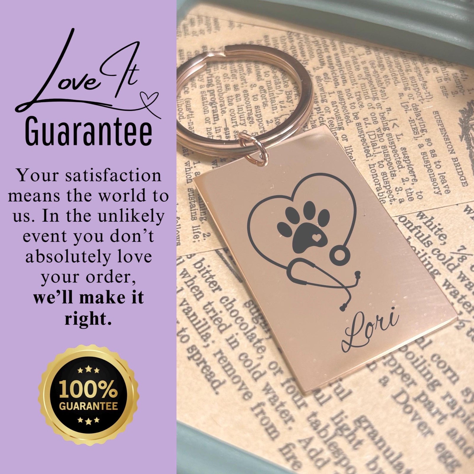 Veterinary Keychain Stainless Steel