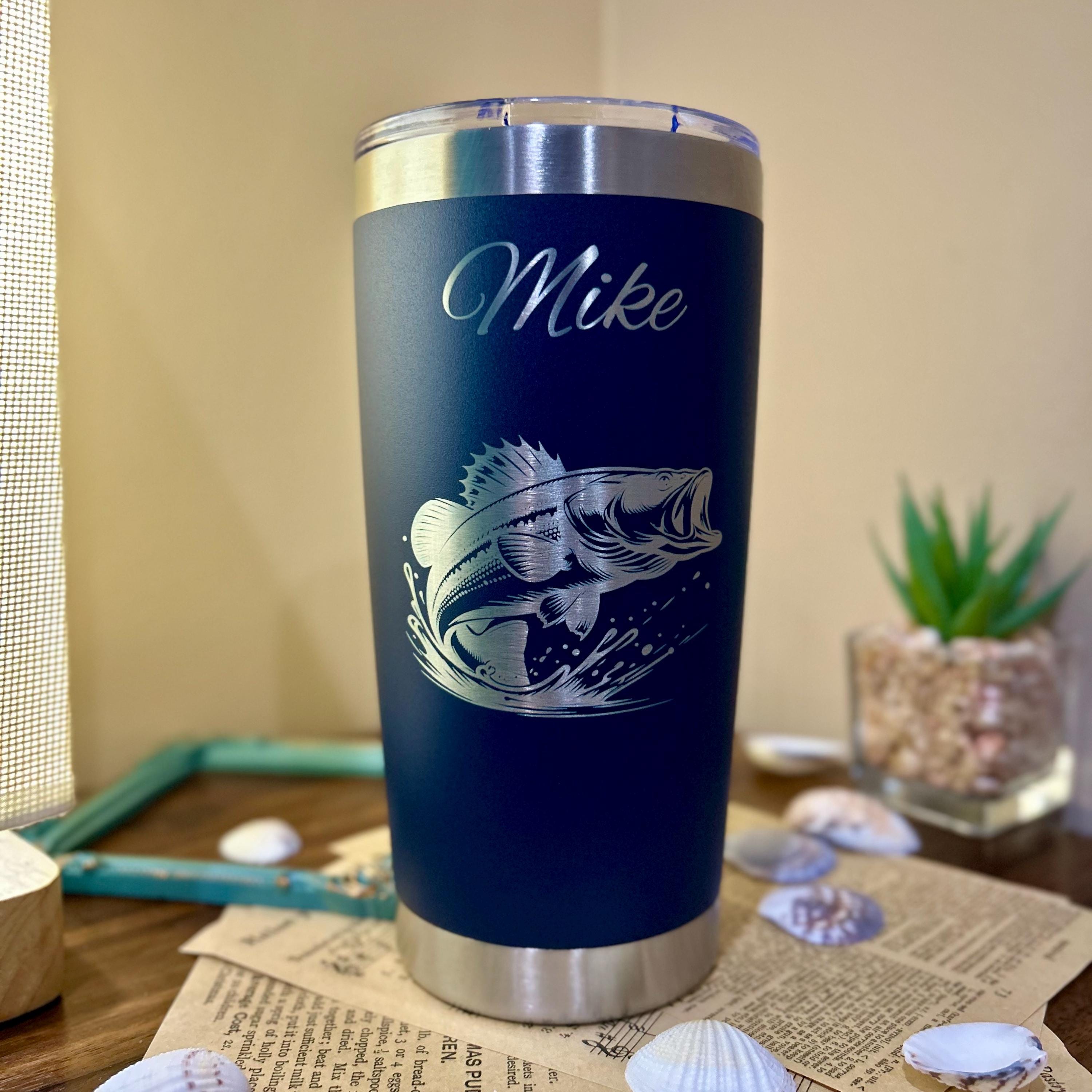 Bass Fish 20oz Engraved Tumbler