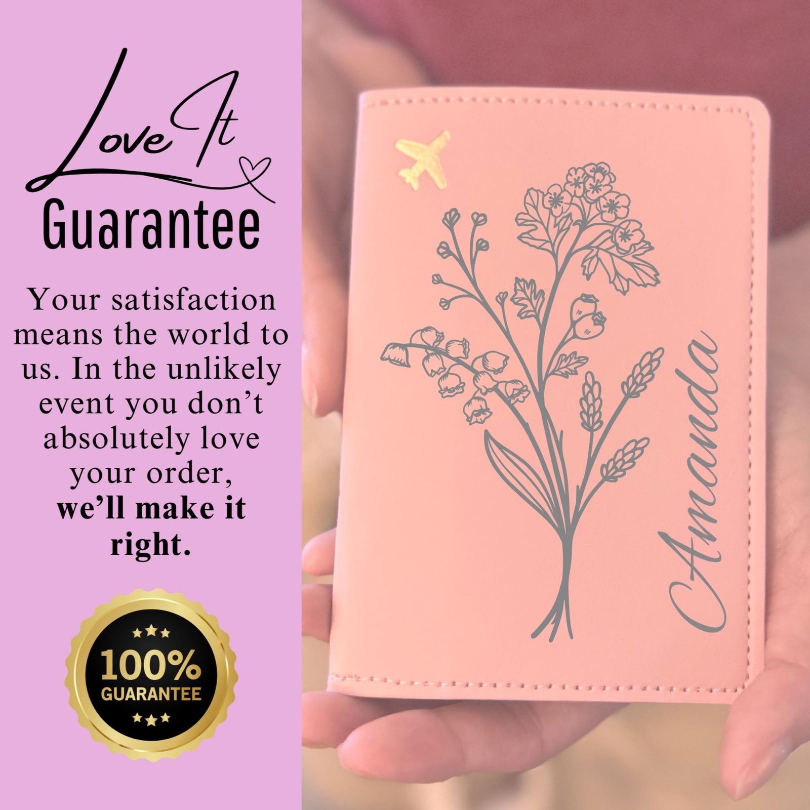 Birth Flower Passport Cover