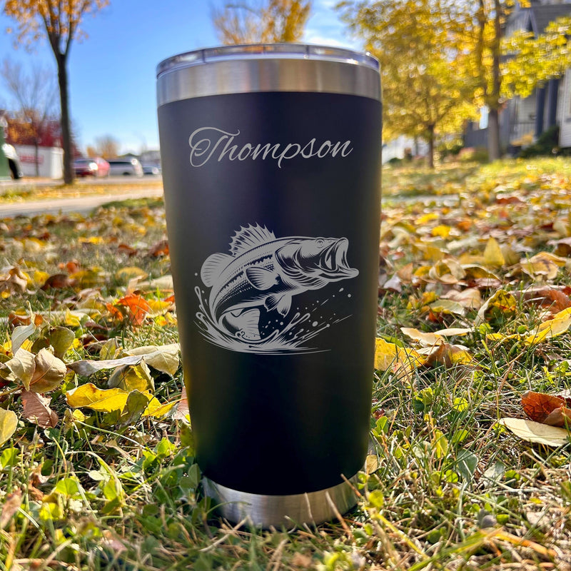 Bass Fish 20oz Engraved Tumbler