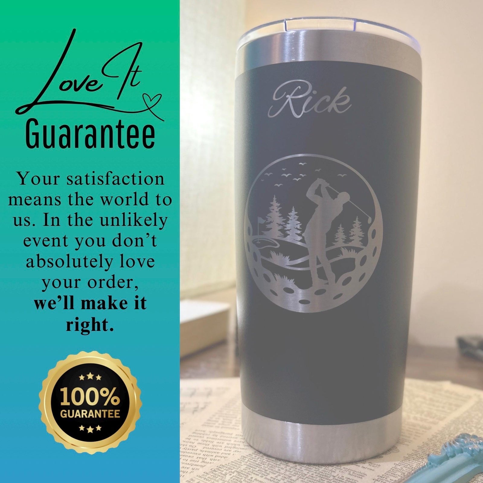 Golf 20oz Engraved Tumbler