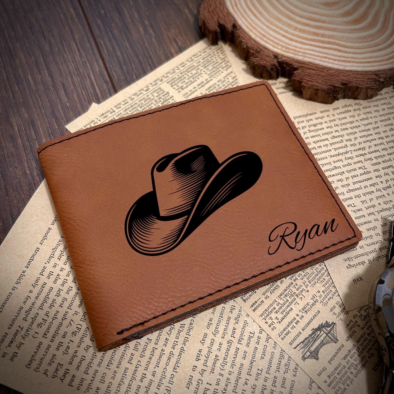 Cowboy Leather Wallet – Design #10