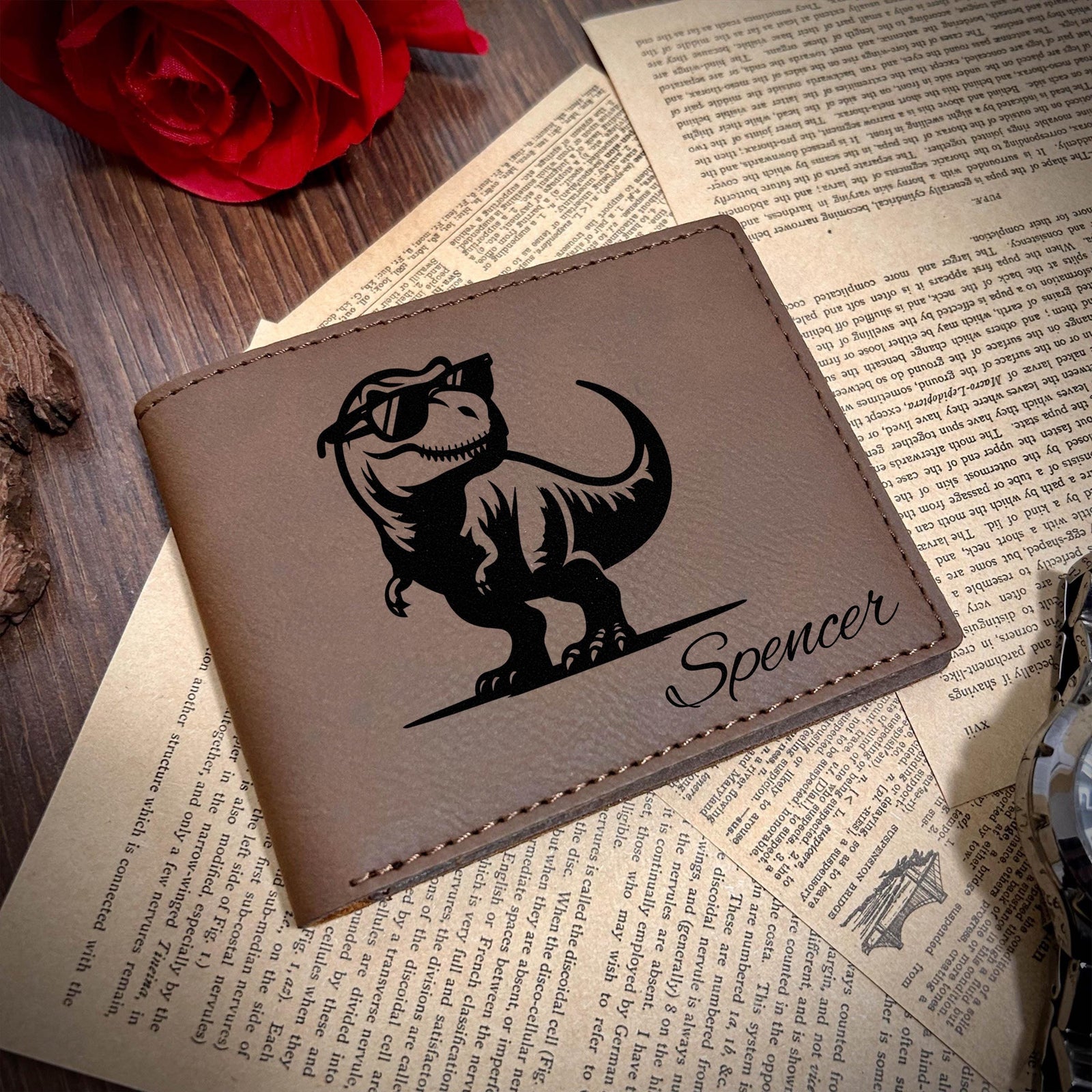 T-Rex Leather Wallet – Design #28