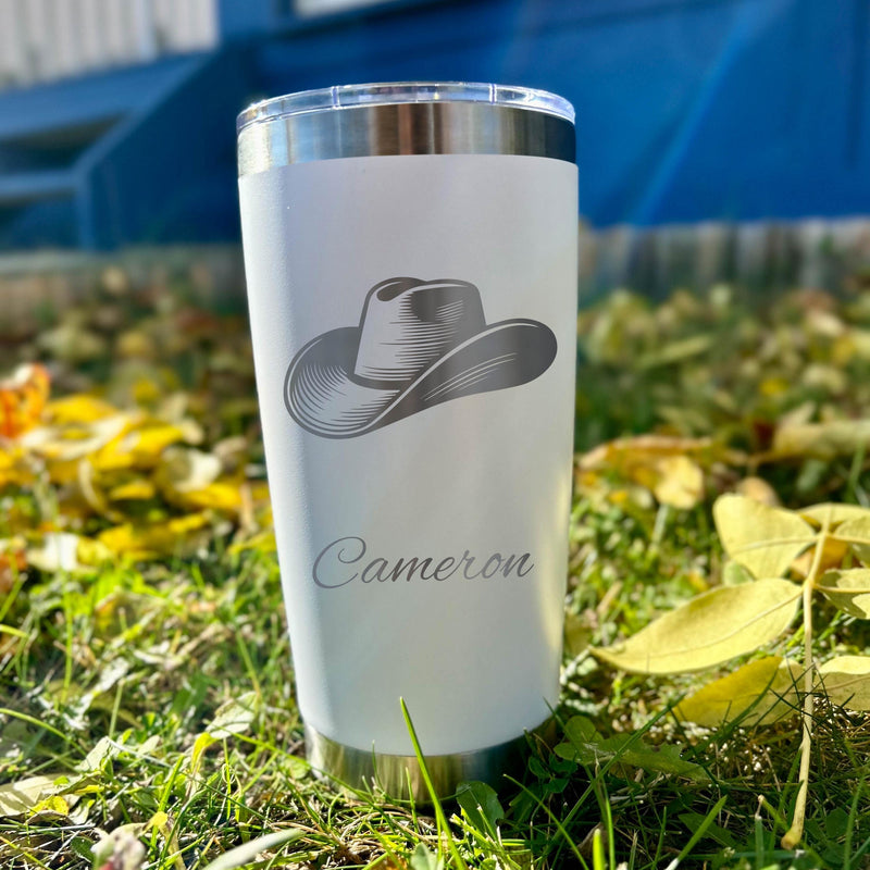 Cowboy Hat 20oz Engraved Tumbler