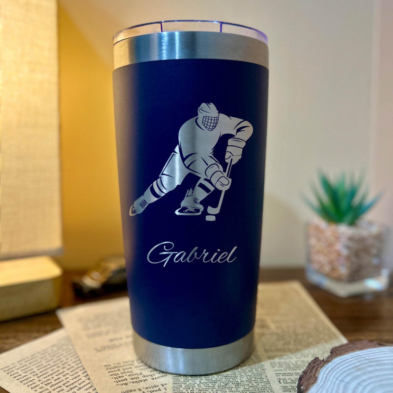 Hockey 20oz Engraved Tumbler