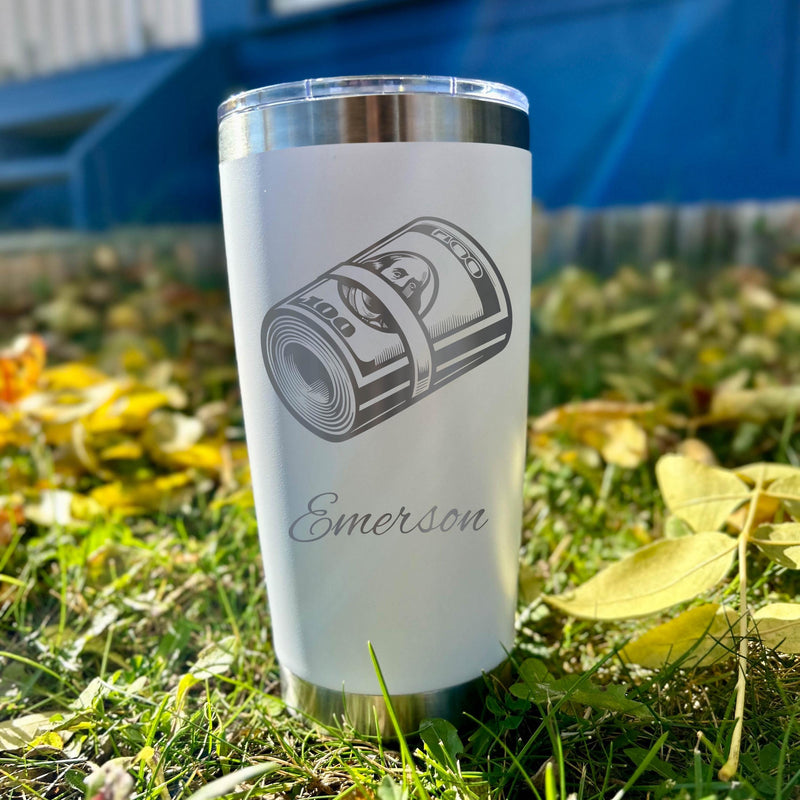 Money Roll 20oz Engraved Tumbler