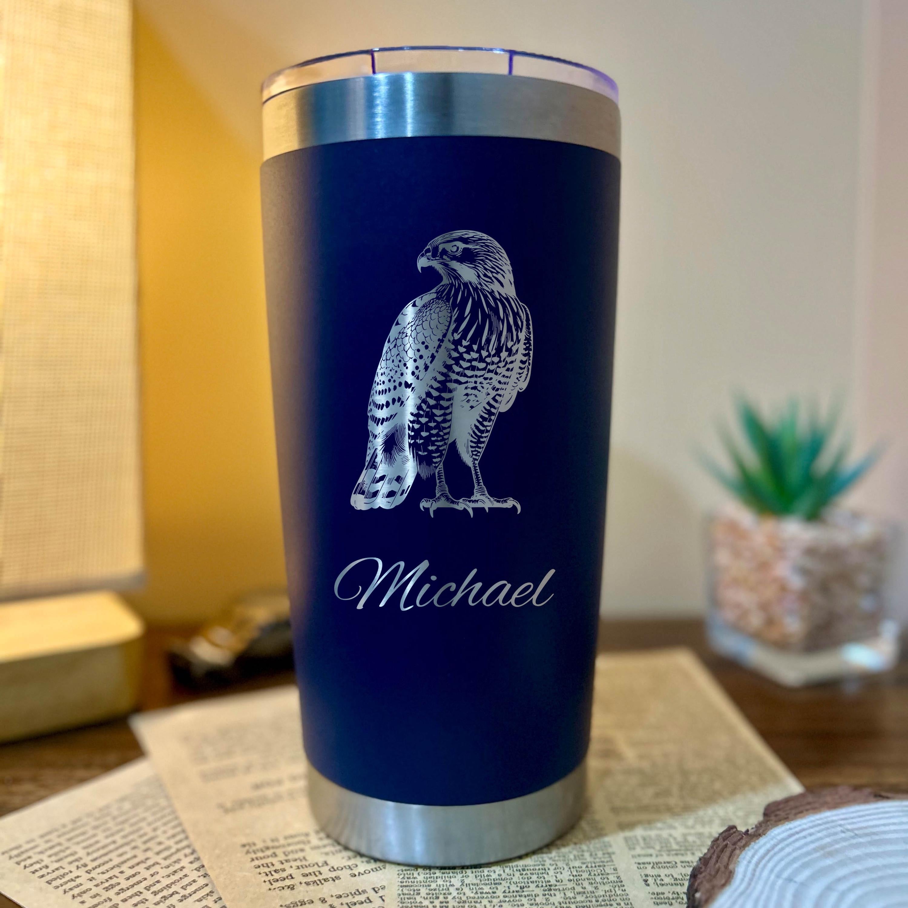 Hawk 20oz Engraved Tumbler