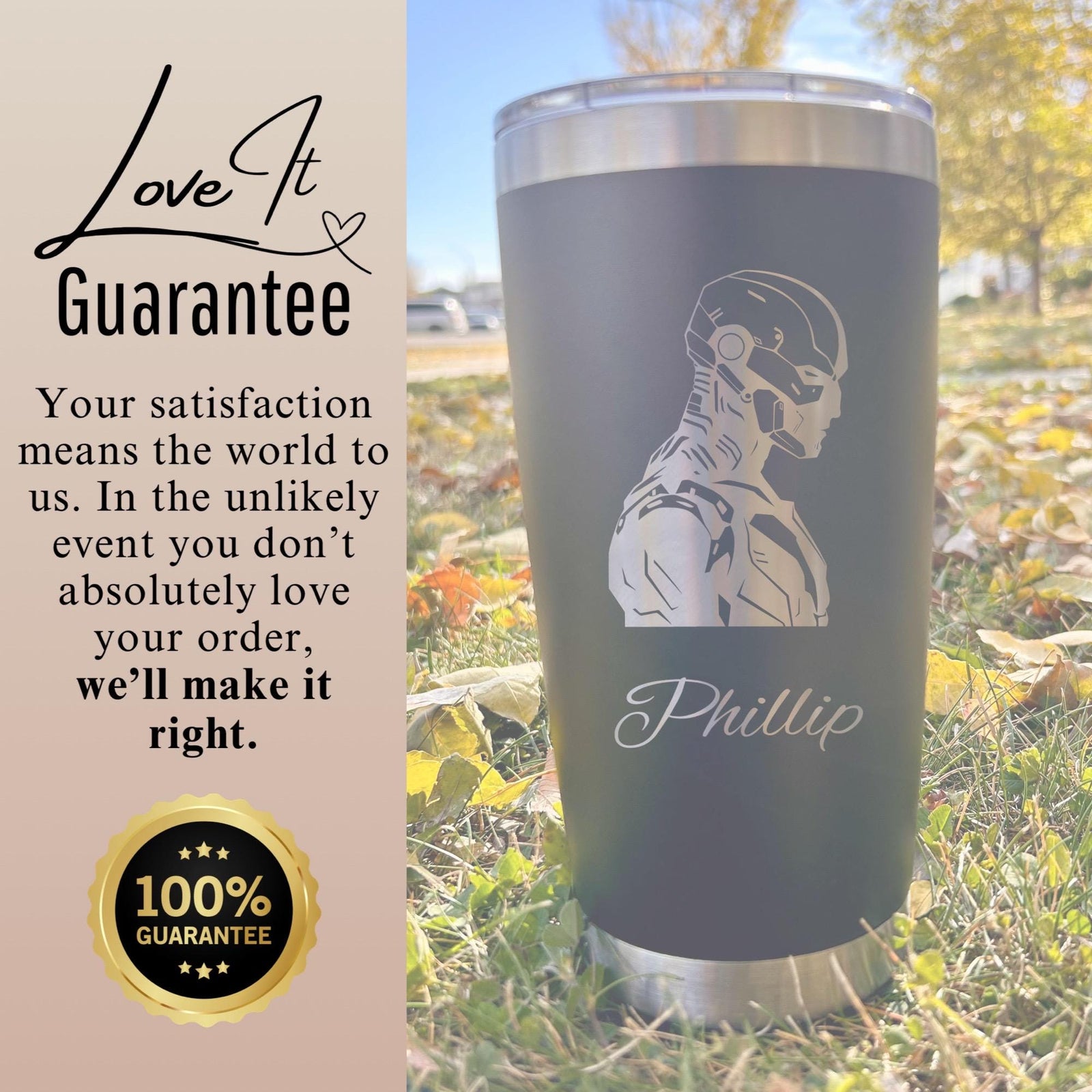 Cyborg 20oz Engraved Tumbler