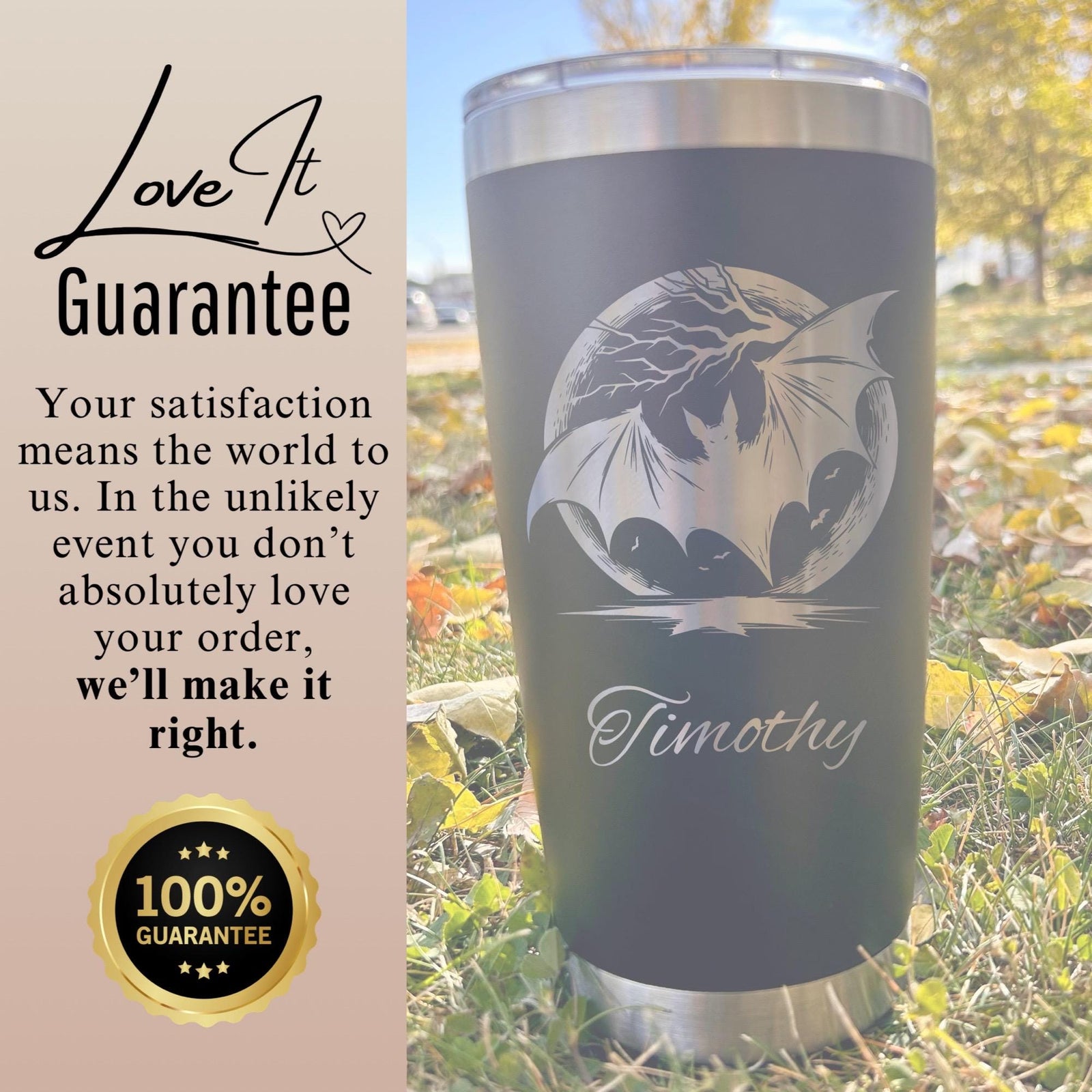 Bat 20oz Tumbler Engraved