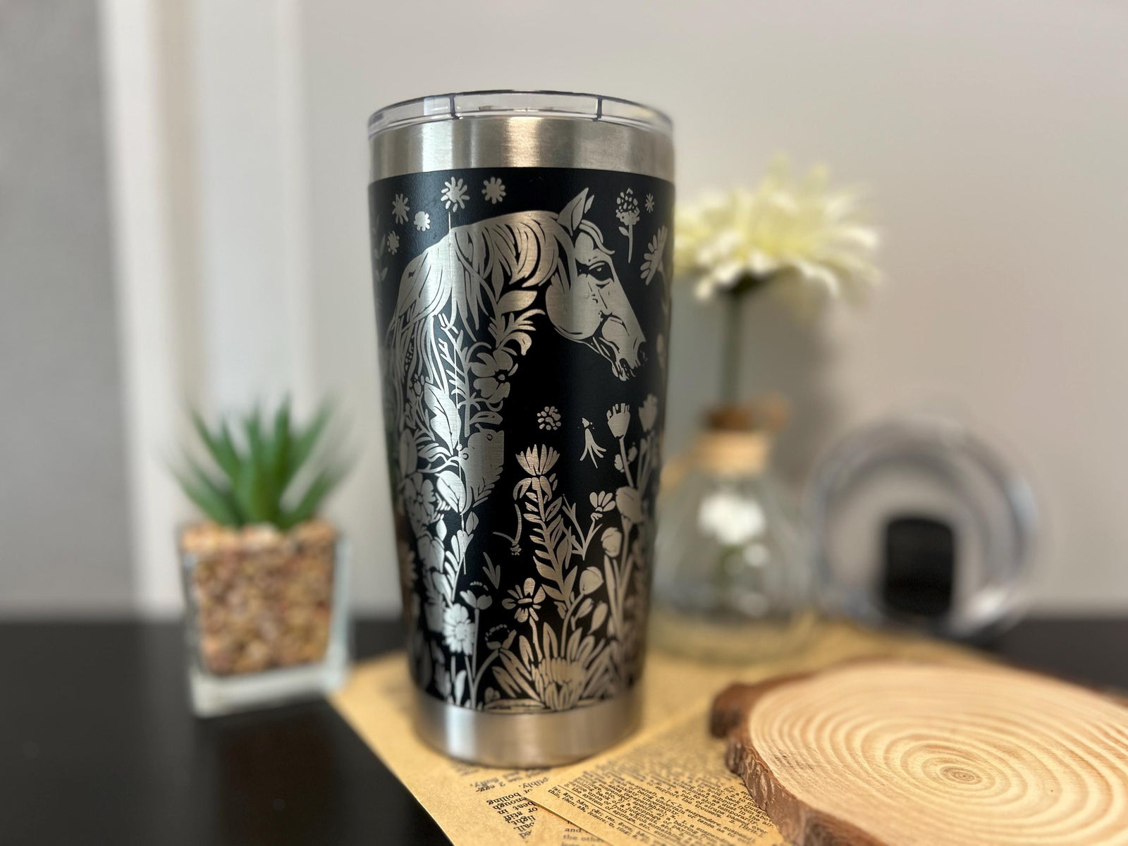 Horse Fully Engraved 20oz Tumbler
