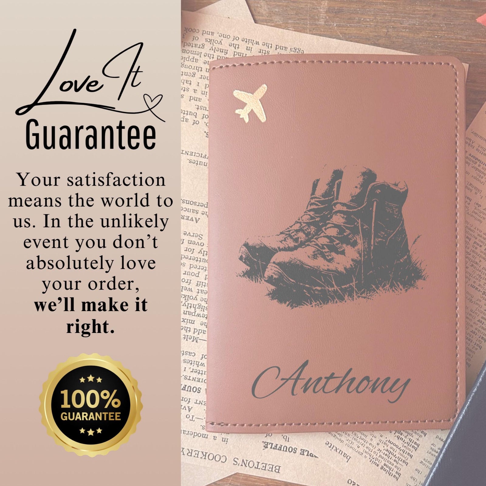 Hiker Boots Passport Cover – Design #15
