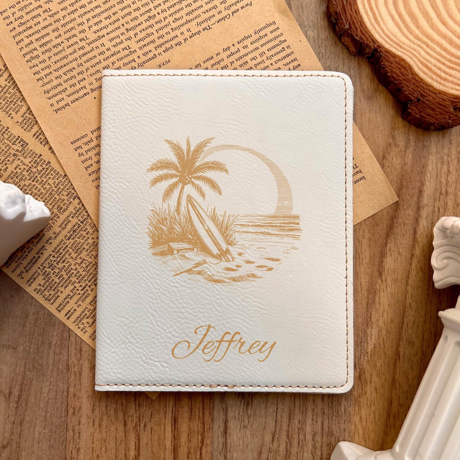 Gold Surf Passport Cover – Design #7