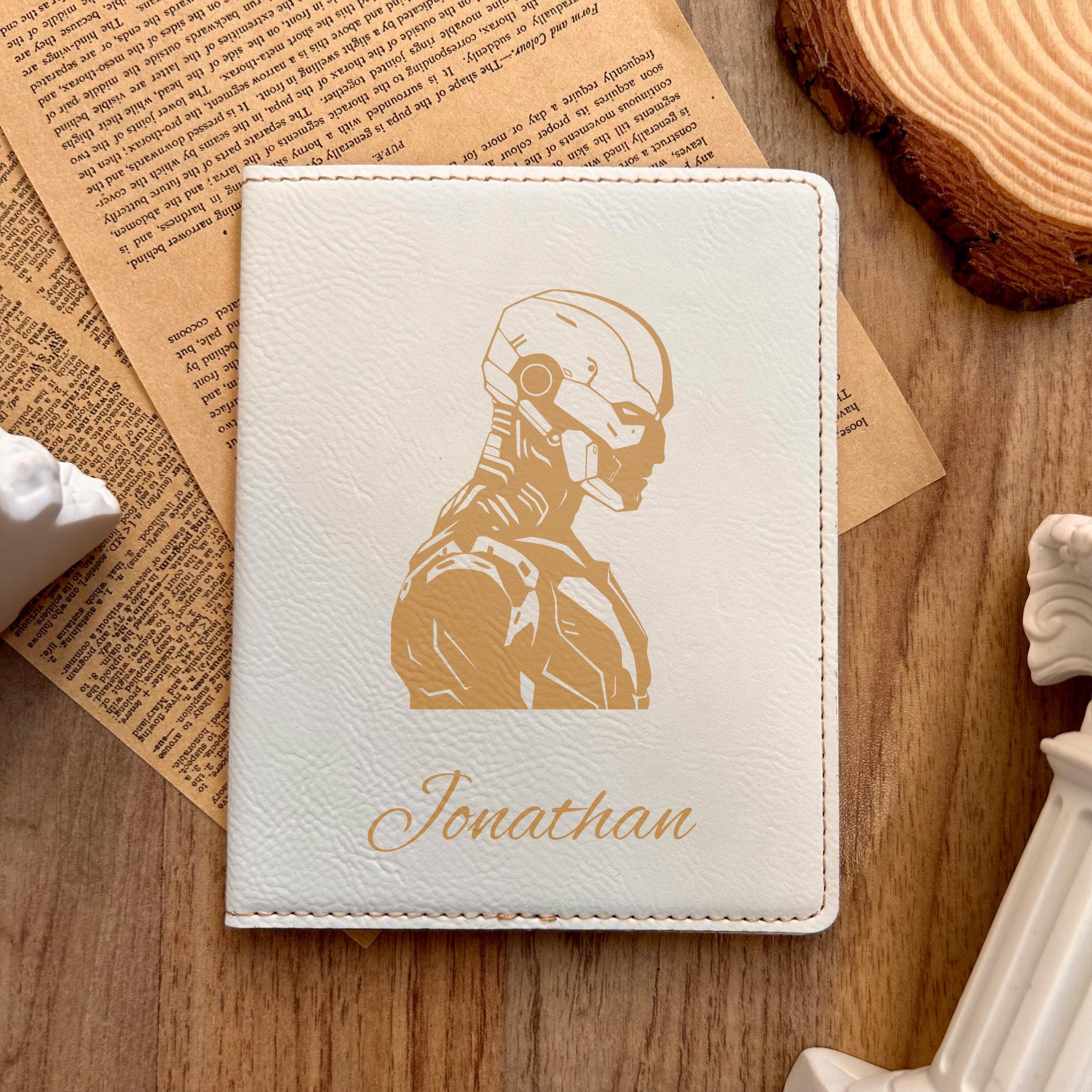 Gold Cyborg Passport Cover – Design #11