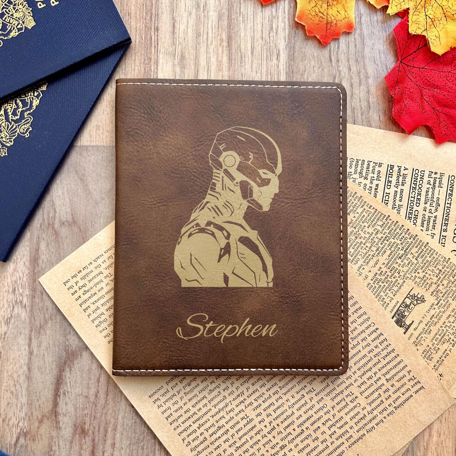 Gold Cyborg Passport Cover – Design #11