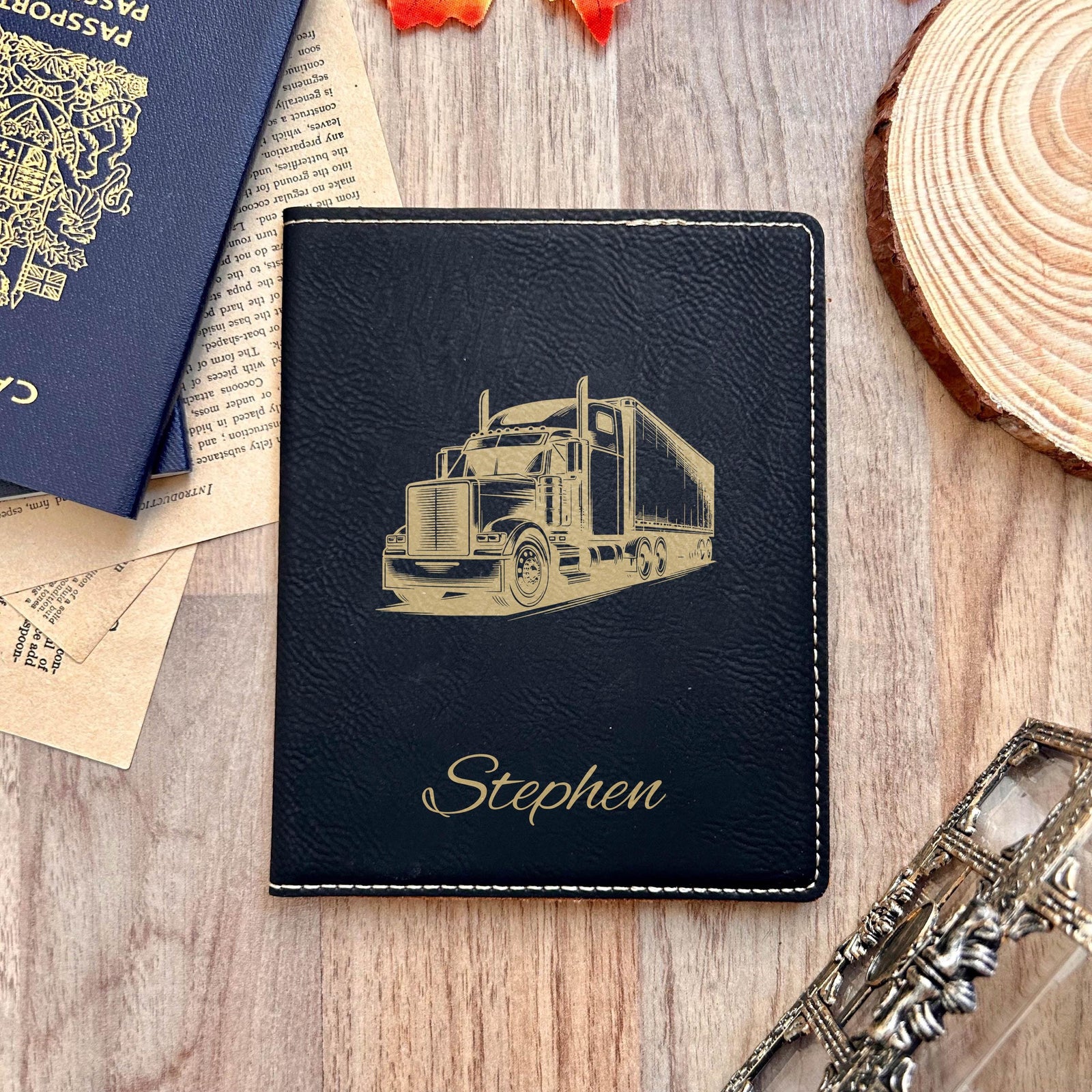 Gold Truck Passport Cover – Design #23