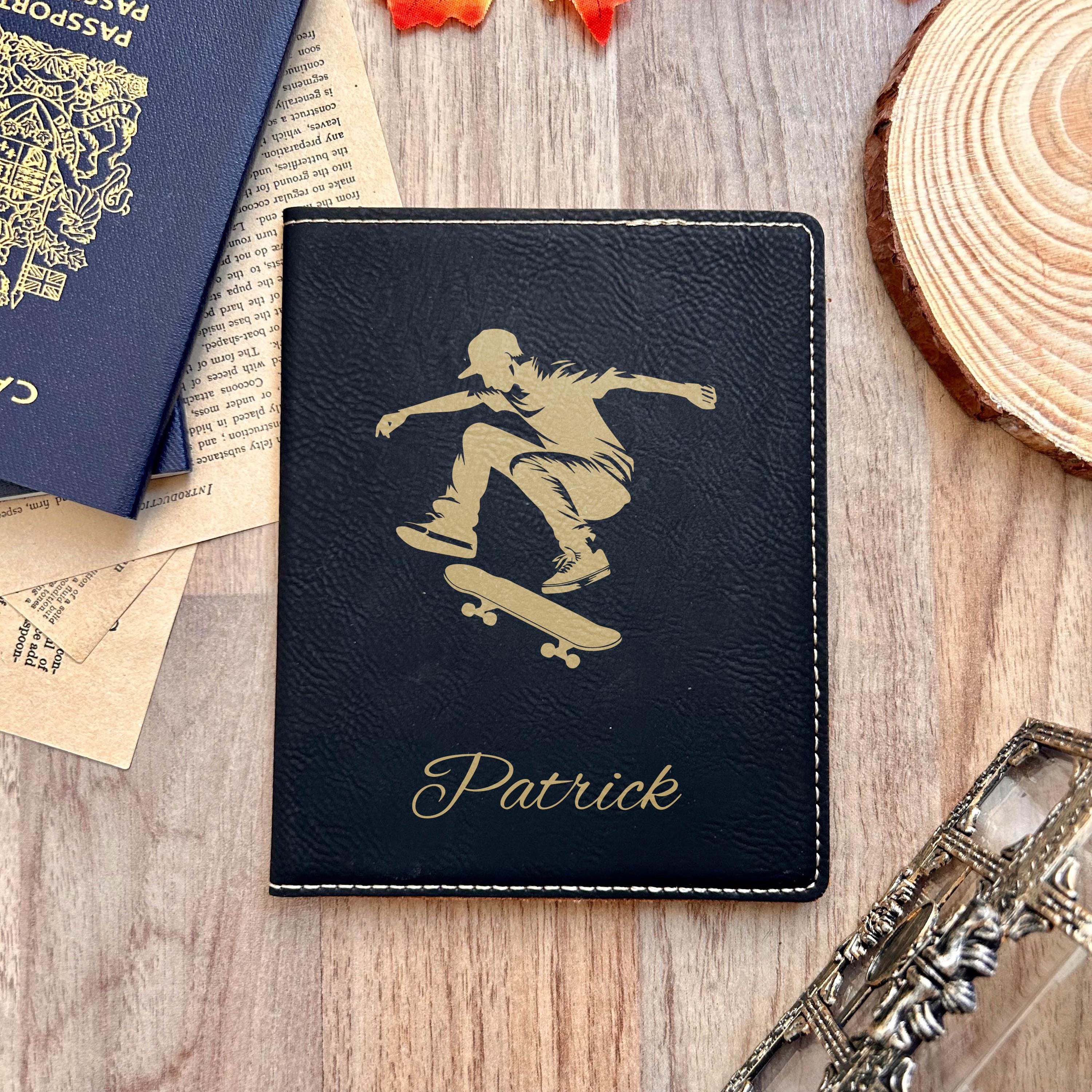 Gold Skater Passport Cover – Design #24