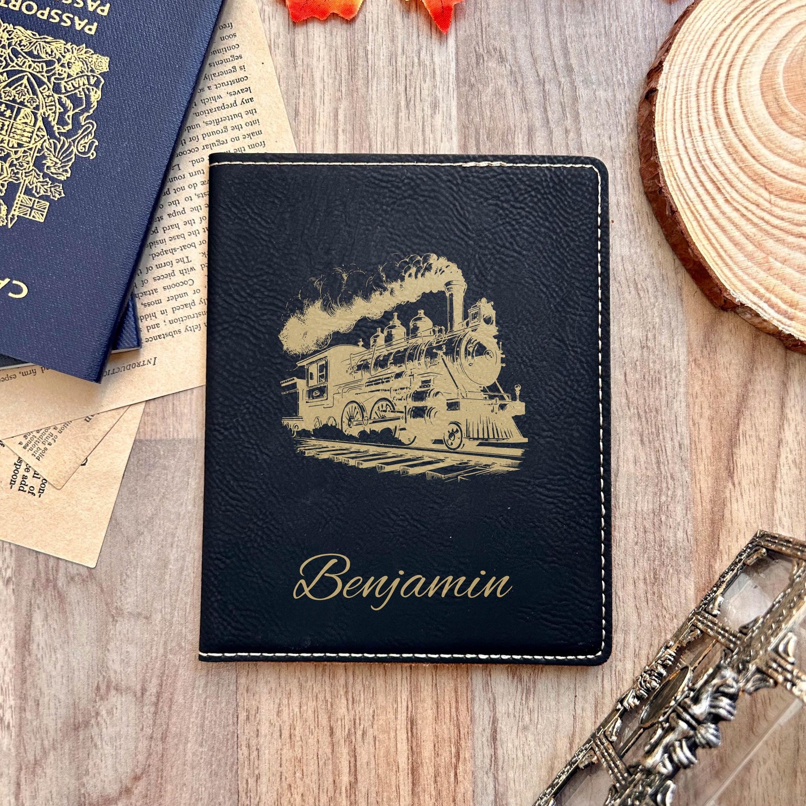 Gold Train Passport Cover – Design #27