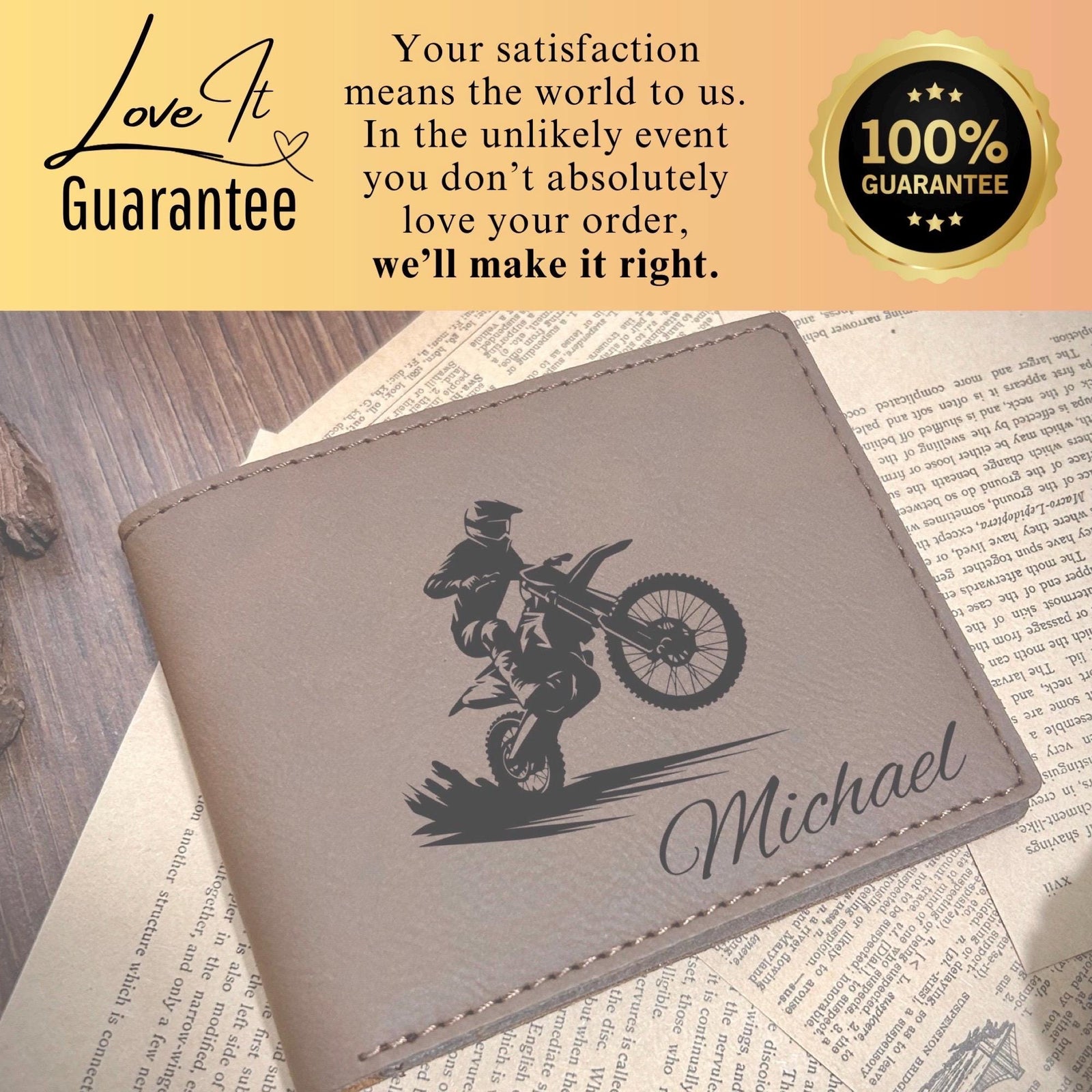 Dirt Biker Leather Wallet